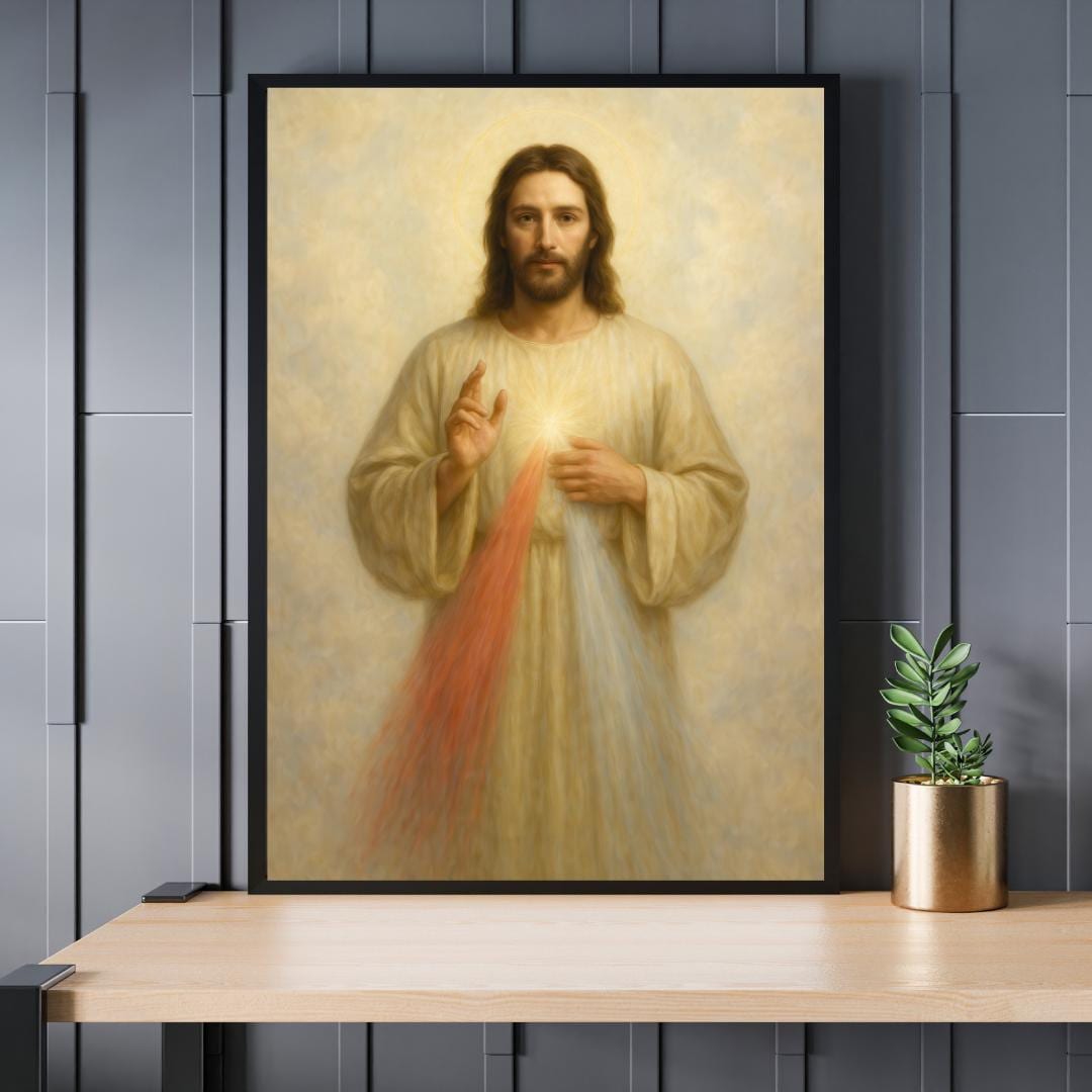 Divine Mercy Jesus Poster: Catholic Decor Christian Wall Art Faith Gift ⬇️ Digital Download