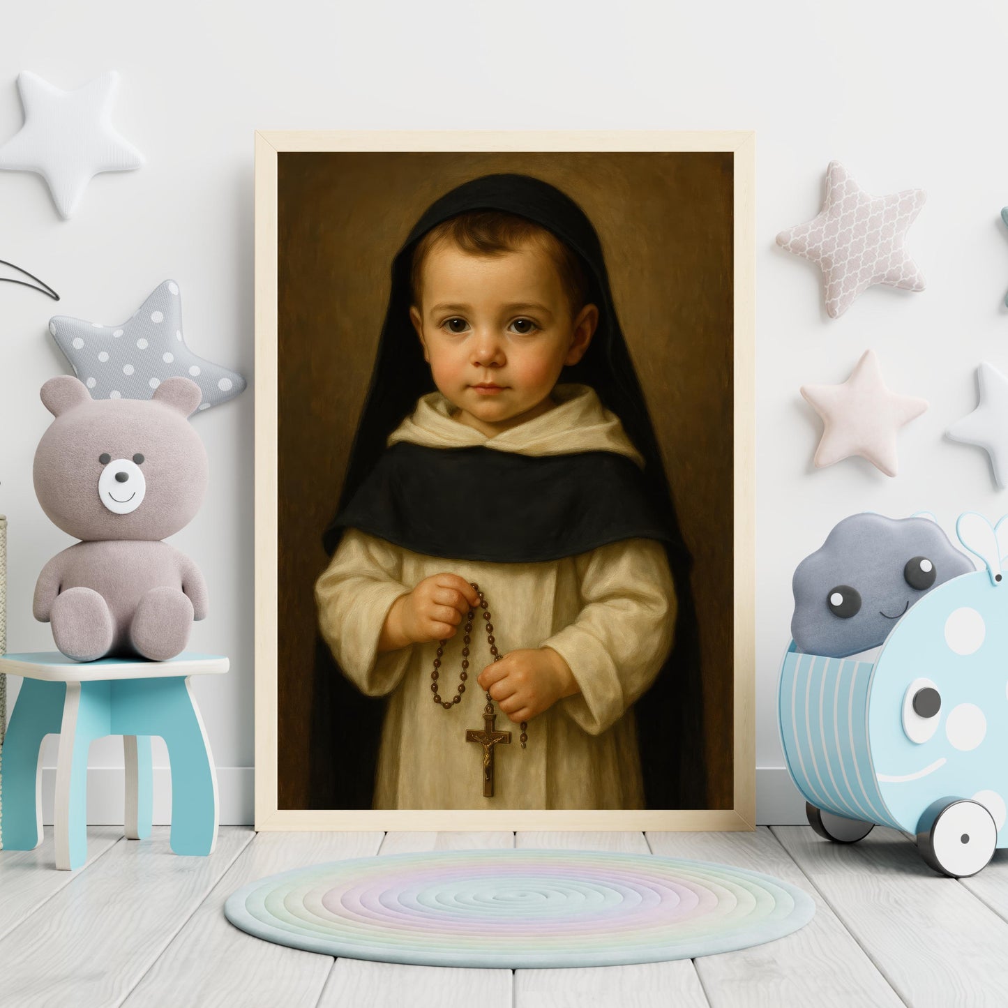 Saint Dominic Print: Catholic Nursery Decor, Rosary Gift, Baptism Gift ⬇️ Digital Download