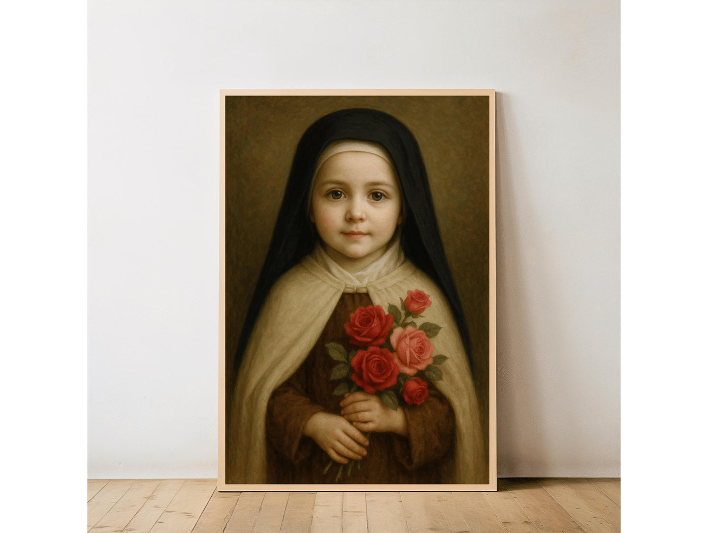 Saint Therese Art Print: Baby Saint Therese Catholic Nursery Decor, Baptism, Baby Shower Faith Gift ⬇️ Digital Download
