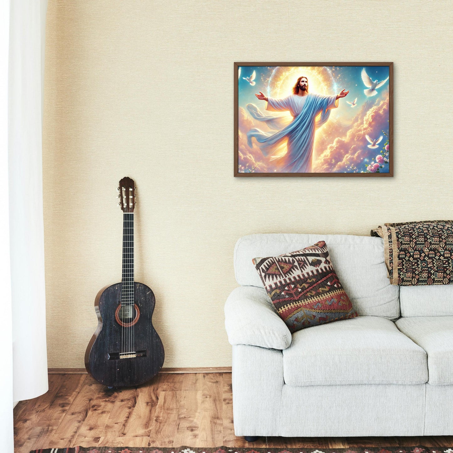 Risen Jesus Art: Christian Easter Wall Decor ⬇️ Digital Download