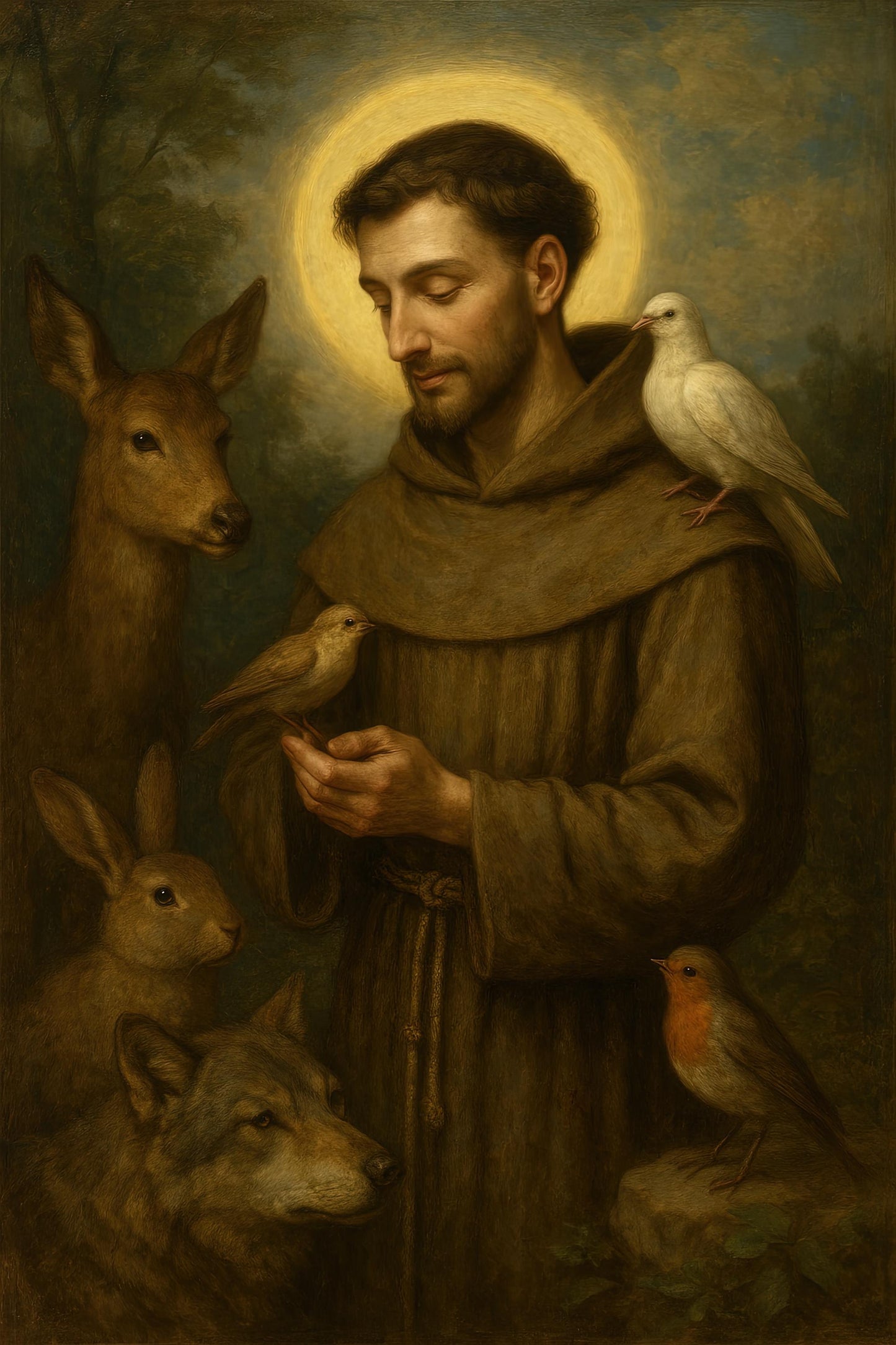 St Francis of Assisi Print: Catholic Art for Animal Lovers ⬇️ Digital Download