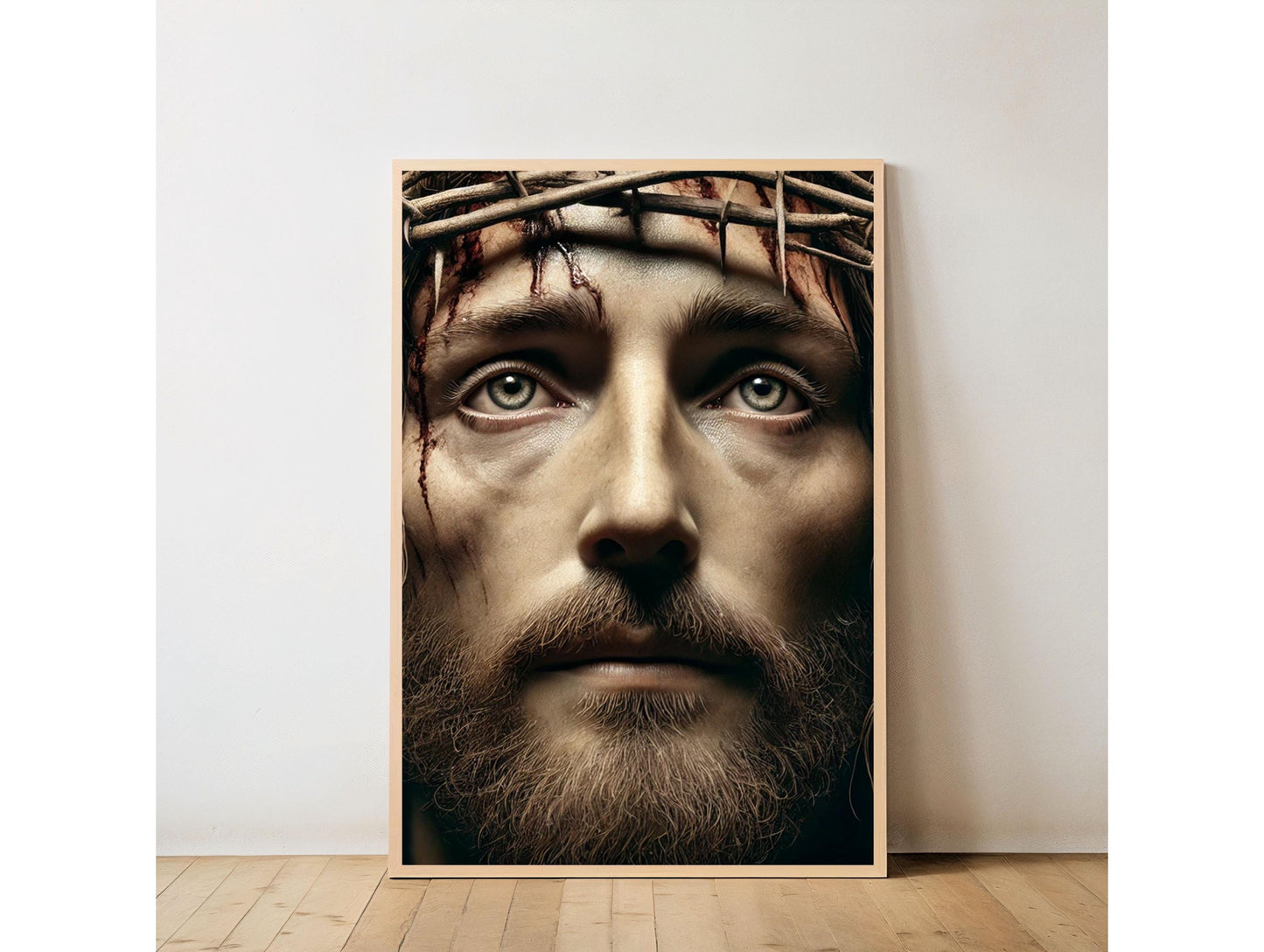 Christ Crown of Thorns Art: Religious Easter Gift Christian Wall Art ⬇️ Digital Download