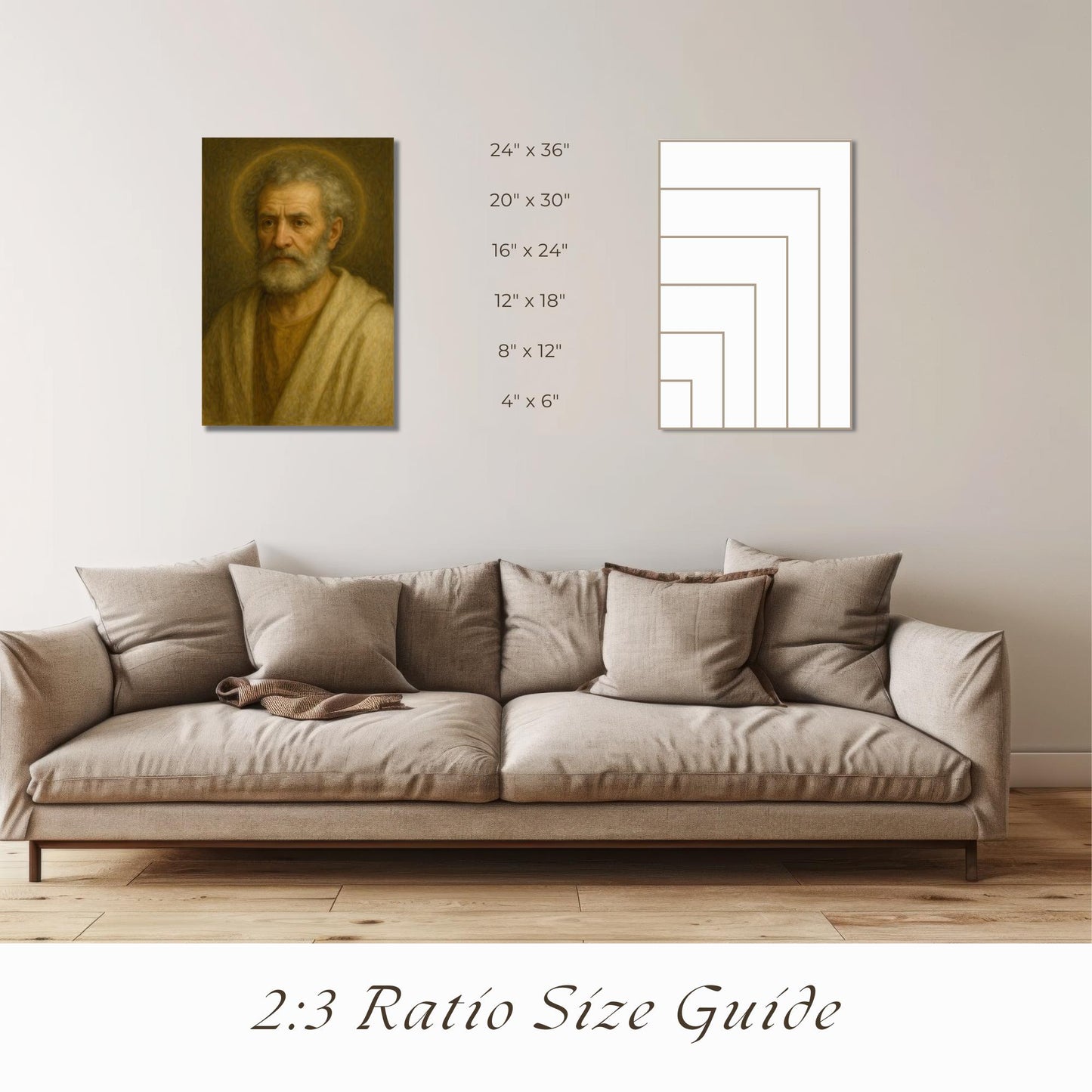 Saint Peter Portrait: Catholic Home Decor, Religious Art ⬇️ Digital Download