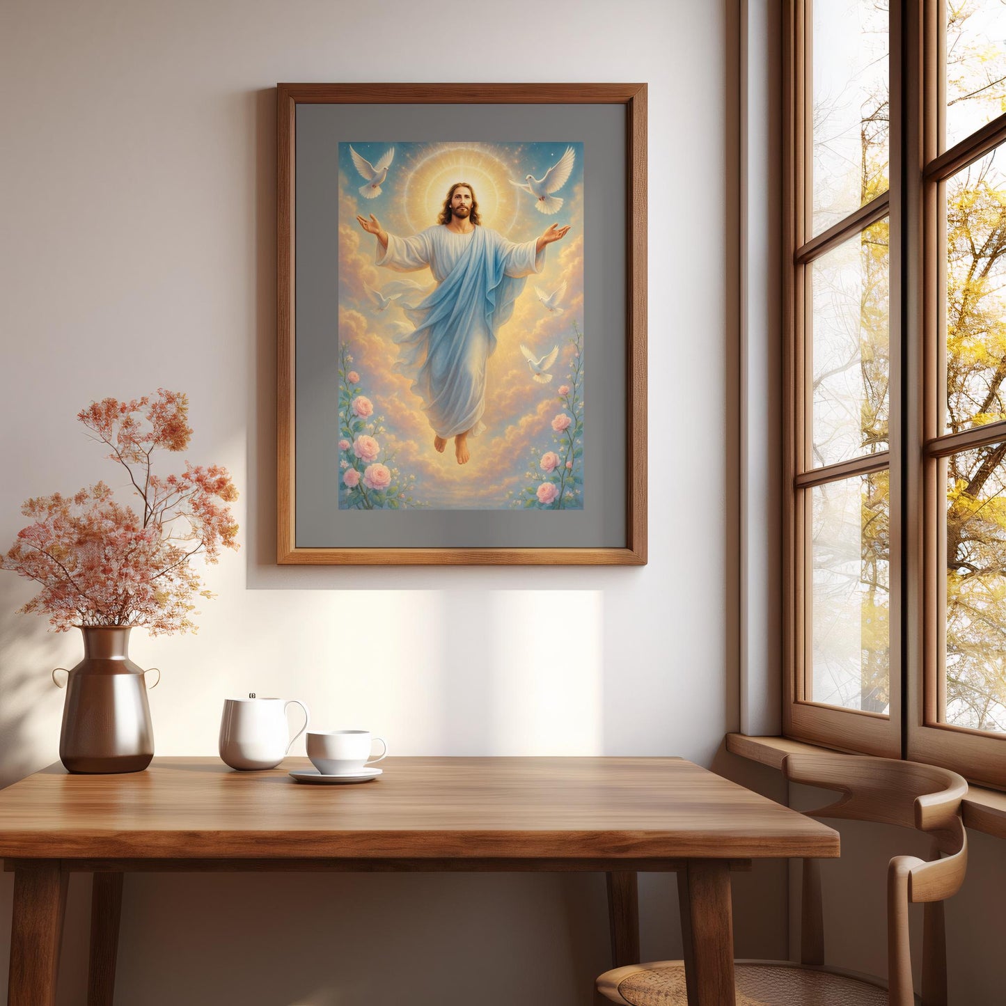 Jesus Christ Risen Poster: Divine Mercy Art ⬇️ Digital Download