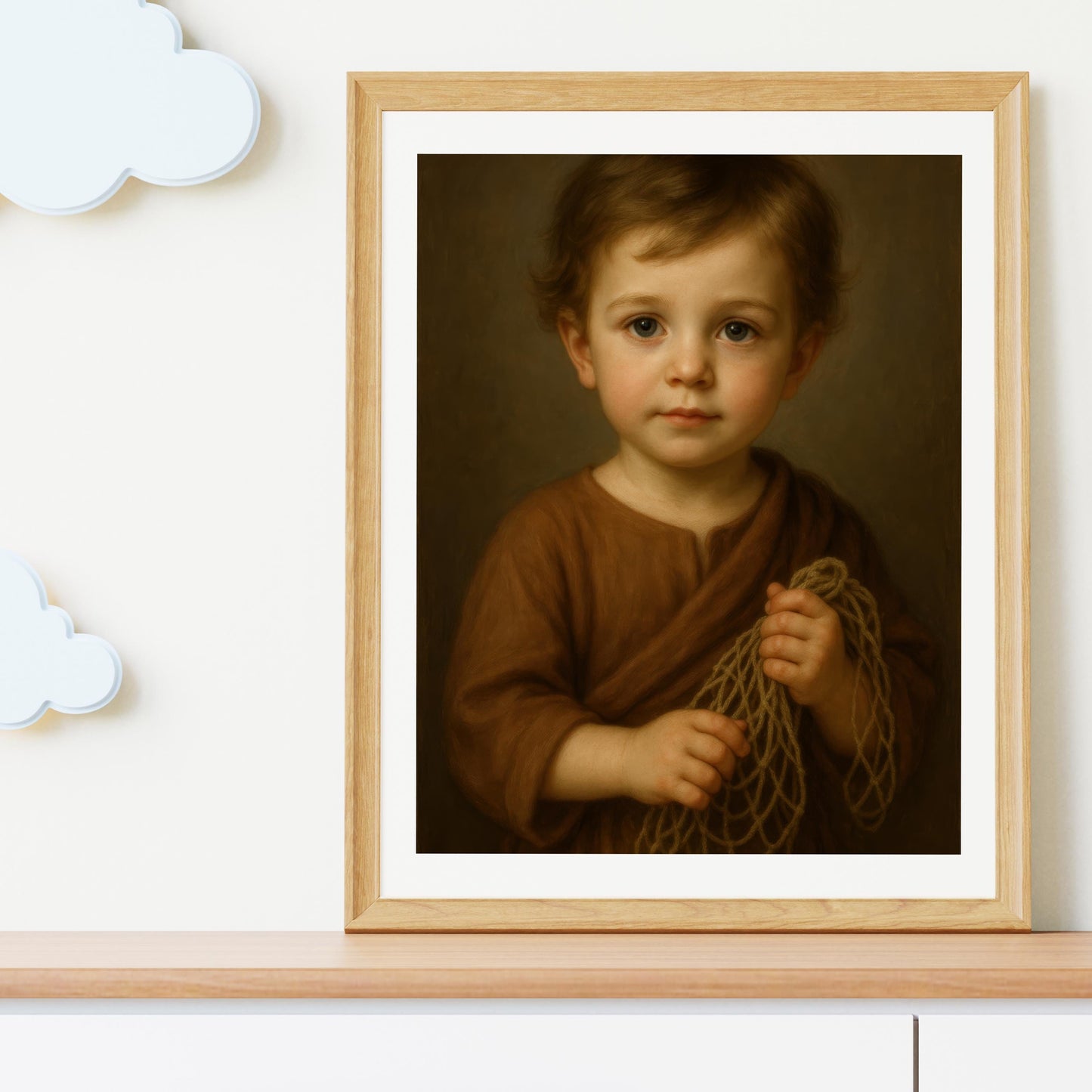 Baby Saint Peter Art: Catholic Nursery Decor, Fisherman Apostle ⬇️ Digital Download