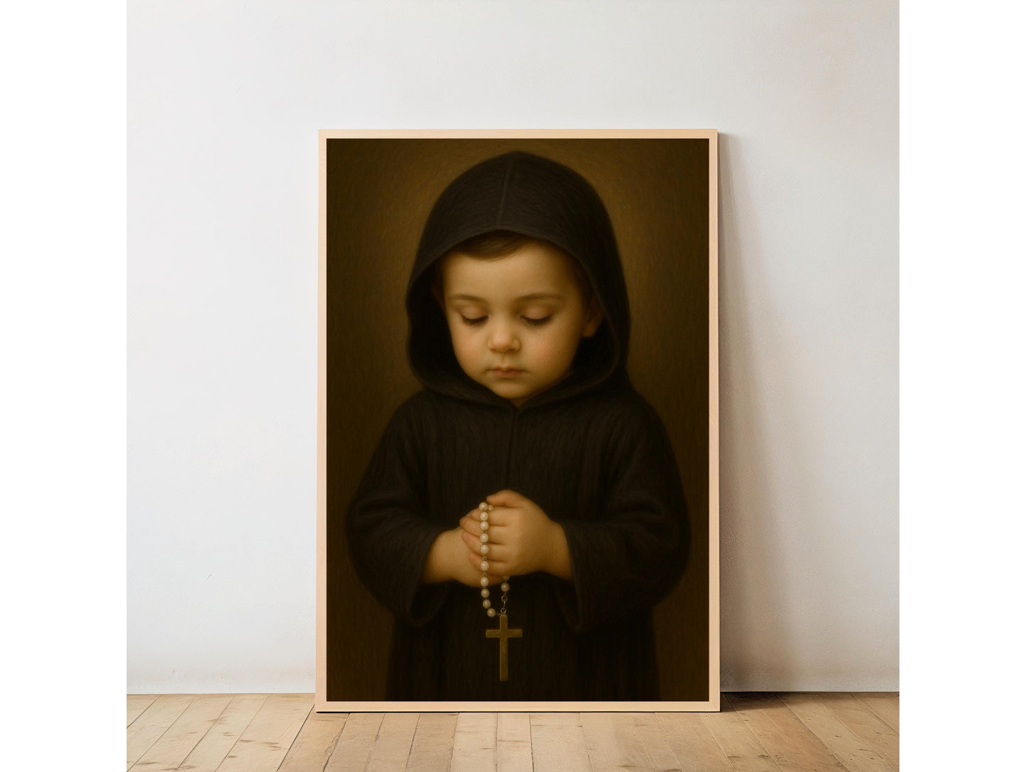 Saint Charbel Art Print: Baby Saint Charbel Catholic Nursery Decor, Baptism, Baby Shower Faith Gift ⬇️ Digital Download