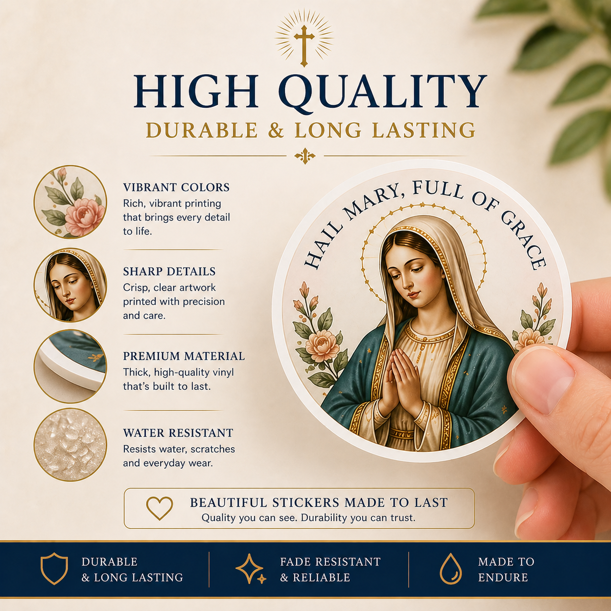 Divine Mercy Jesus Kiss-Cut Sticker | Jesus I Trust In You