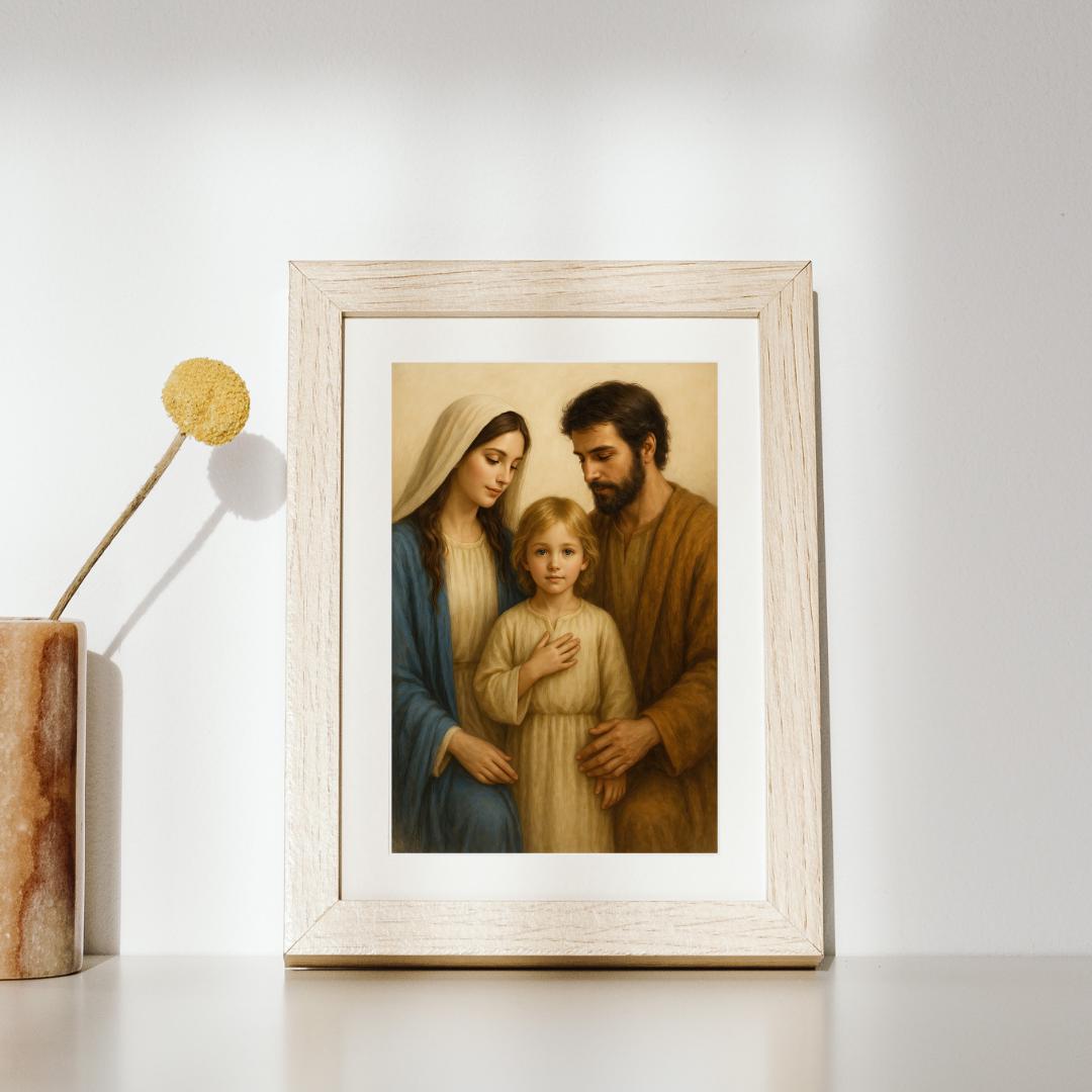 Holy Family Art Print: Catholic Christian Wall Art Home Decor ⬇️ Digital Download