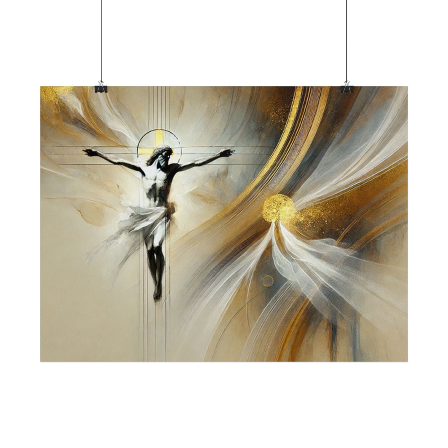Sacred rolled posters, spiritual wall art, divine decor, Christian artwork, religious home decoration