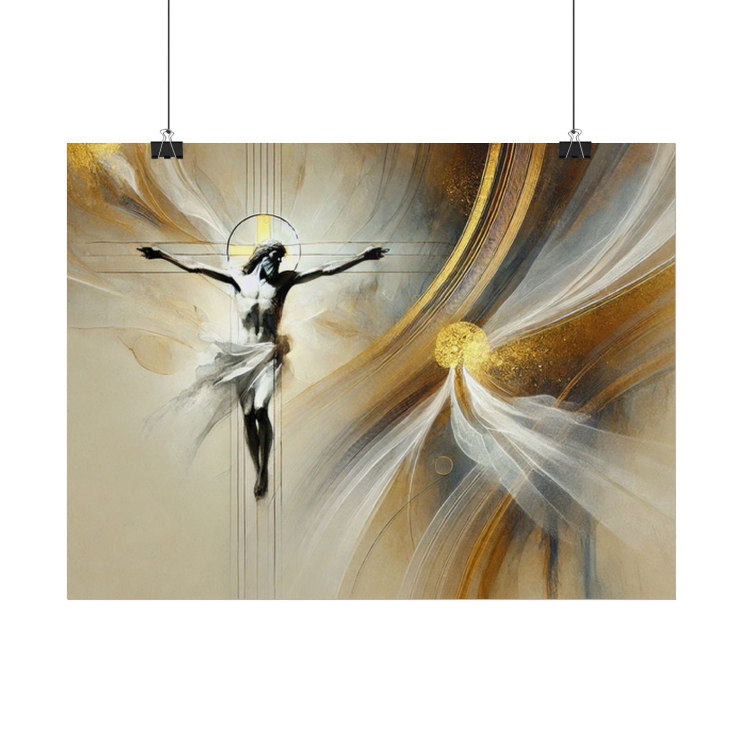 Sacred rolled posters, spiritual wall art, divine decor, Christian artwork, religious home decoration