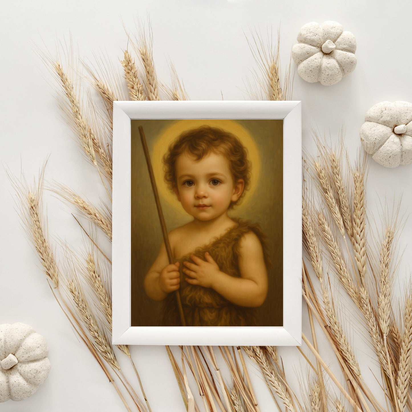 Impression Jean le Baptiste | Saint bébé | Décoration de chambre de bébé catholique | Cadeau de foi (Téléchargement numérique)