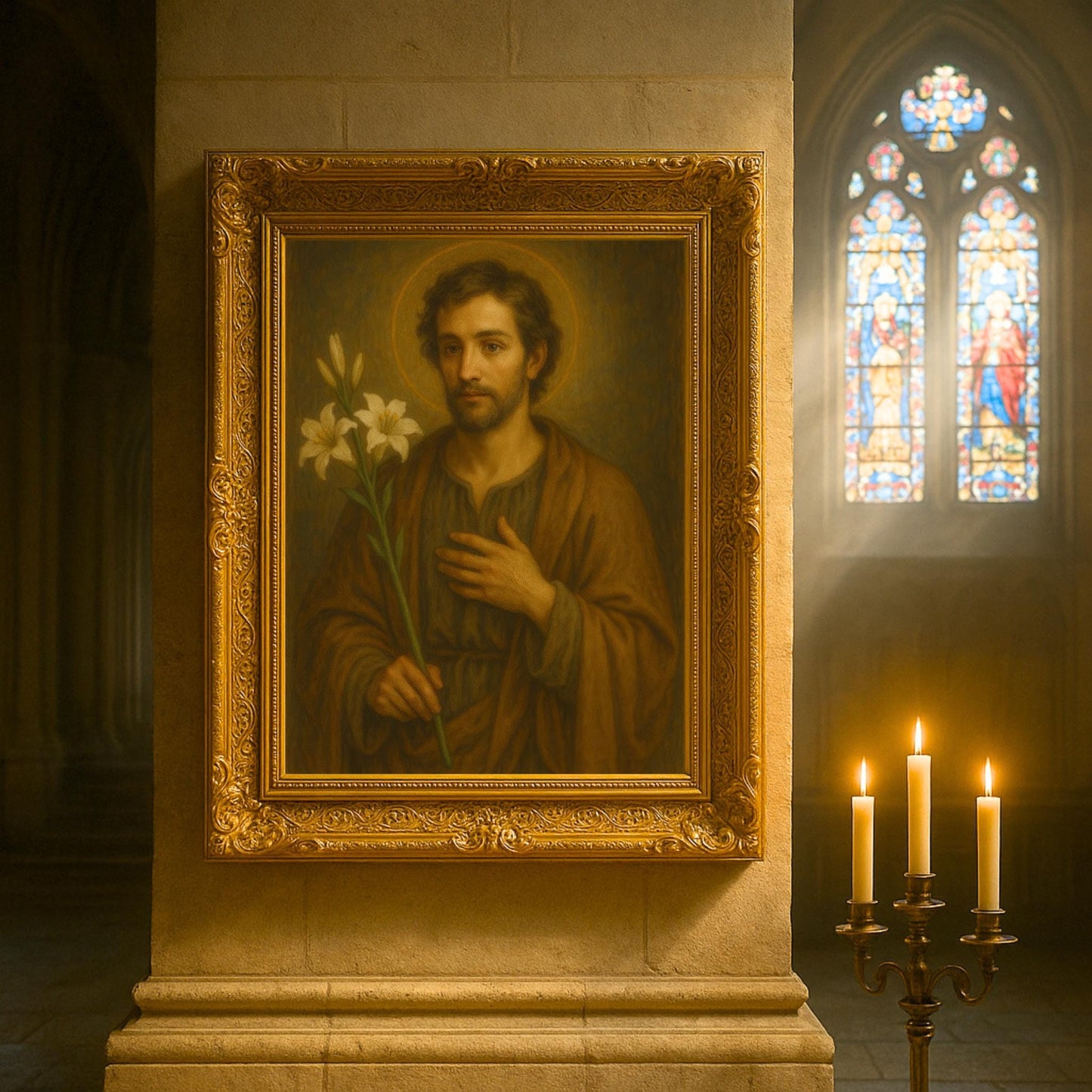 Saint Joseph Printable Portrait: Christian Wall Art Home Decor ⬇️ Digital Download