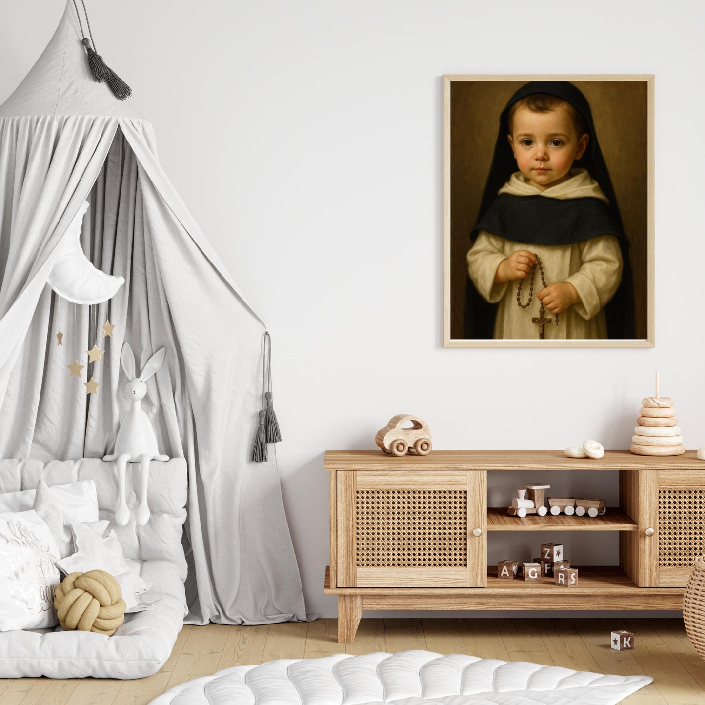 Saint Dominic Print: Catholic Nursery Decor, Rosary Gift, Baptism Gift ⬇️ Digital Download