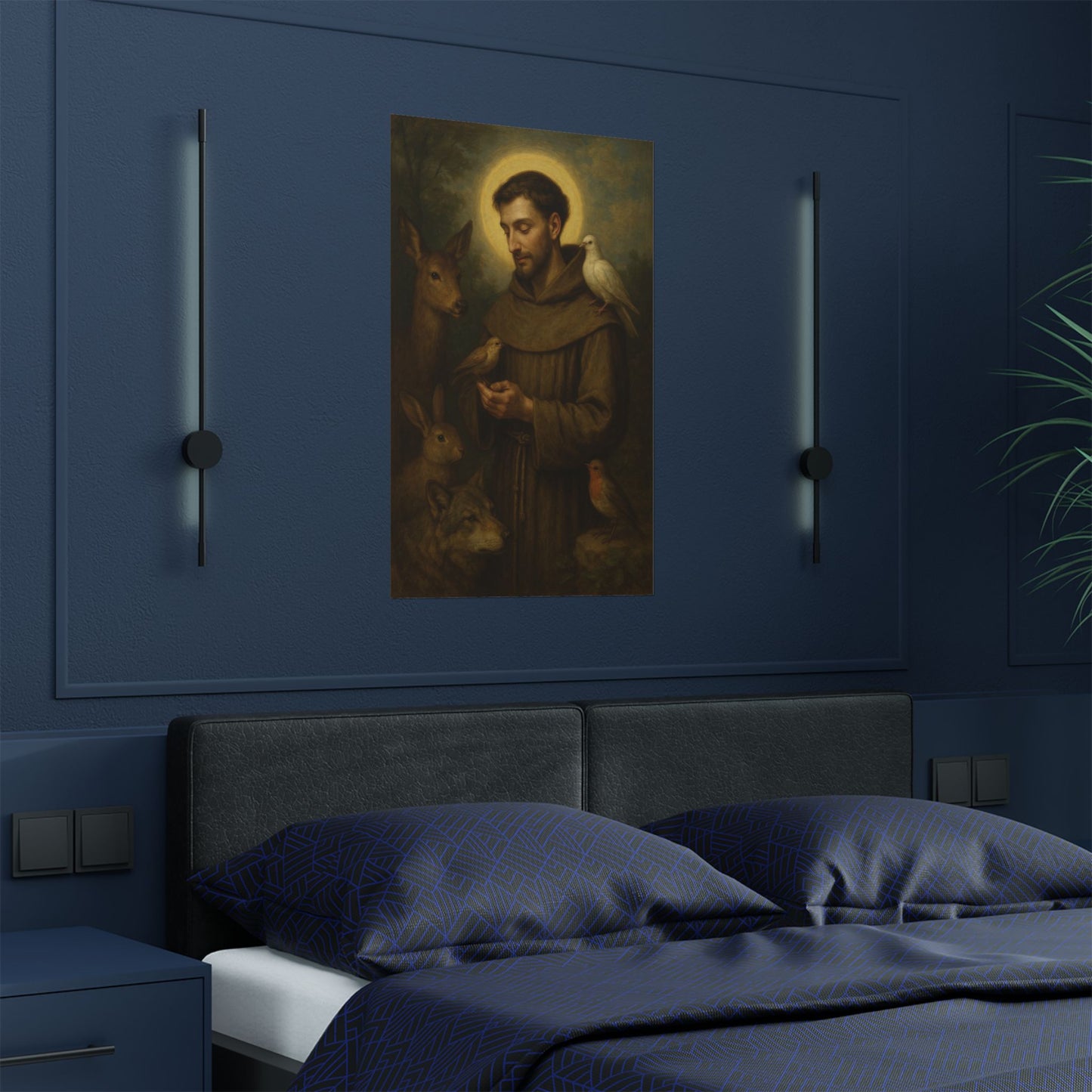 Saint Francis of Assisi Religious Art Poster — Inspirational Christian Wall Decor