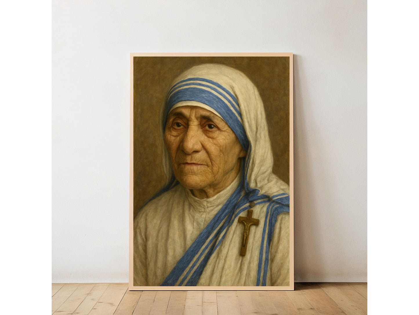 Saint Teresa of Calcutta Portrait: Catholic Religious Christian Wall Art ⬇️ Digital Download