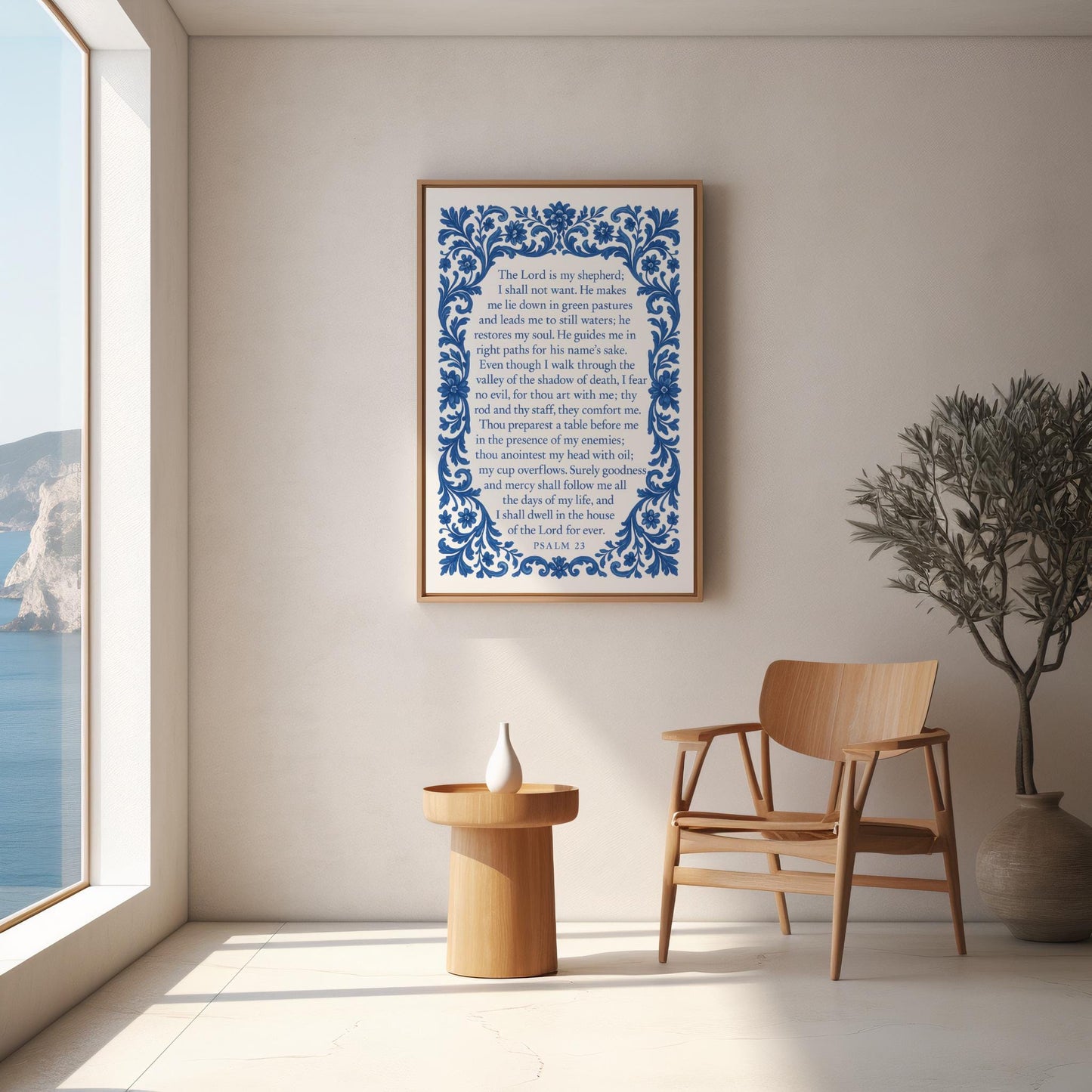Psalm 23 Scripture Bible Verse Print: Christian Wall Art ⬇️ Digital Download