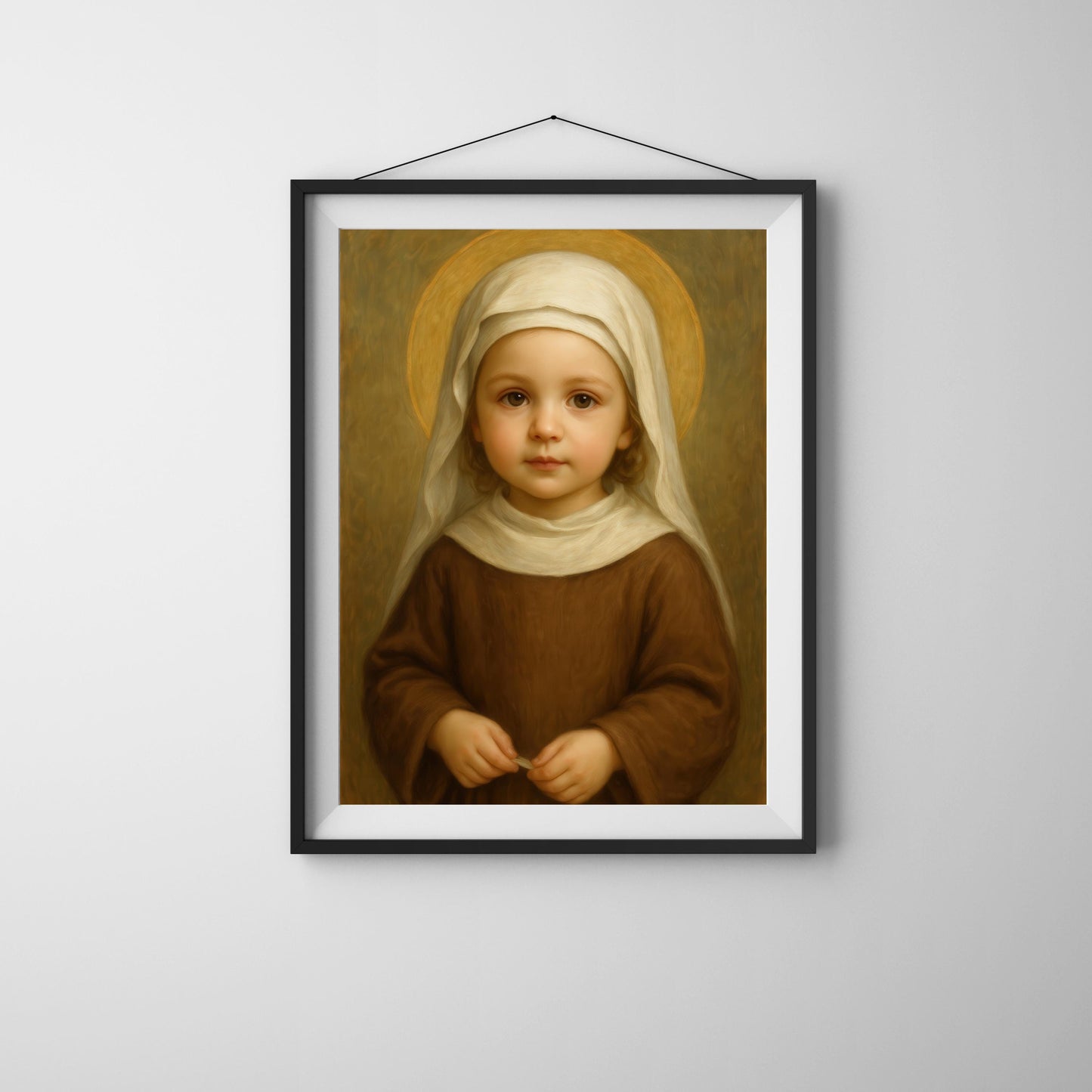 Saint Bernadette Art Print: Baby Saint Bernadette Catholic Nursery Home Decor, Baptism, Baby Shower Gift ⬇️ Digital Download