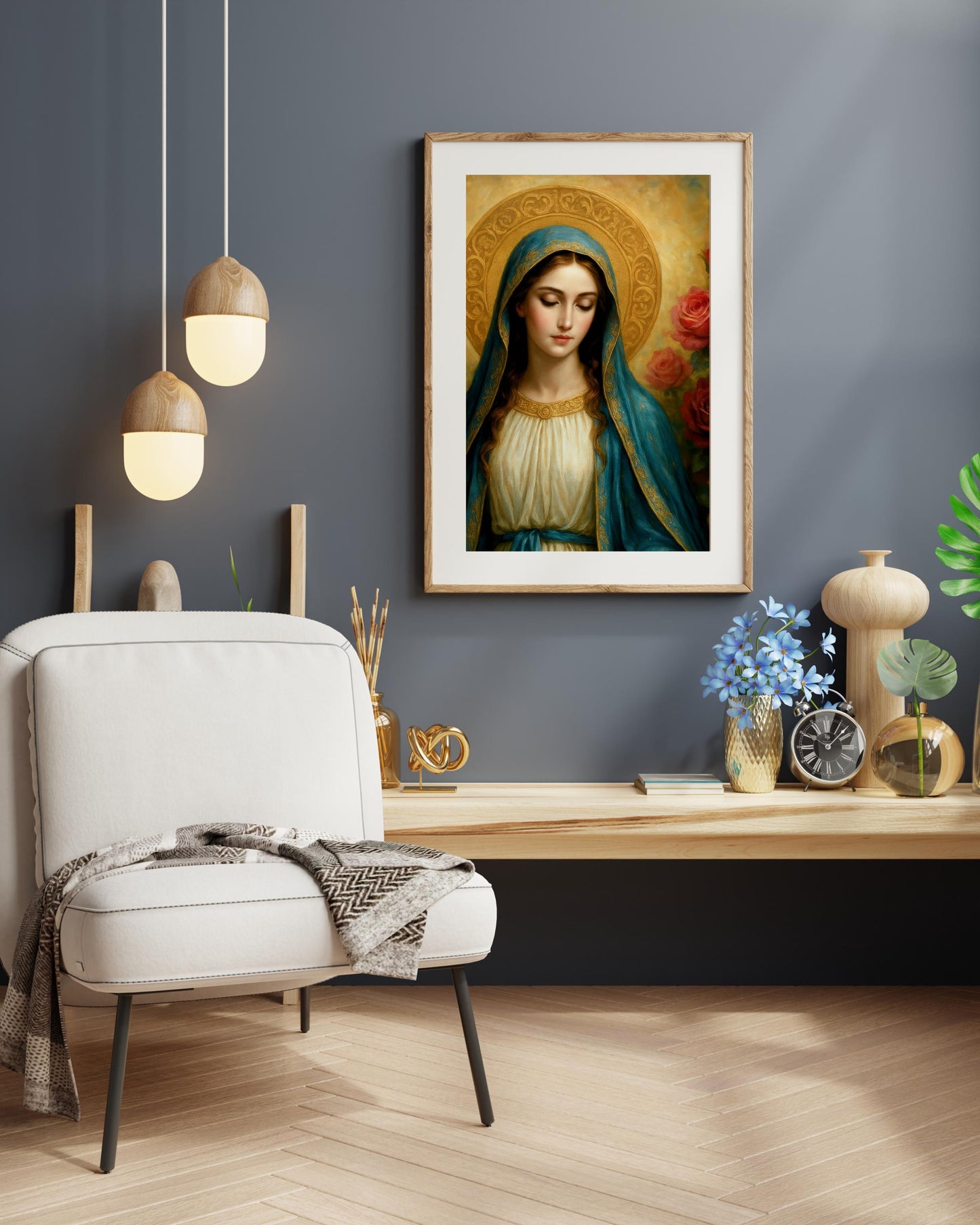 Virgin Mary Digital Print: Catholic Christian Wall Art, Spiritual Christian Decor, Holiday, Confirmation, Birthday Gift ⬇️ Digital Download