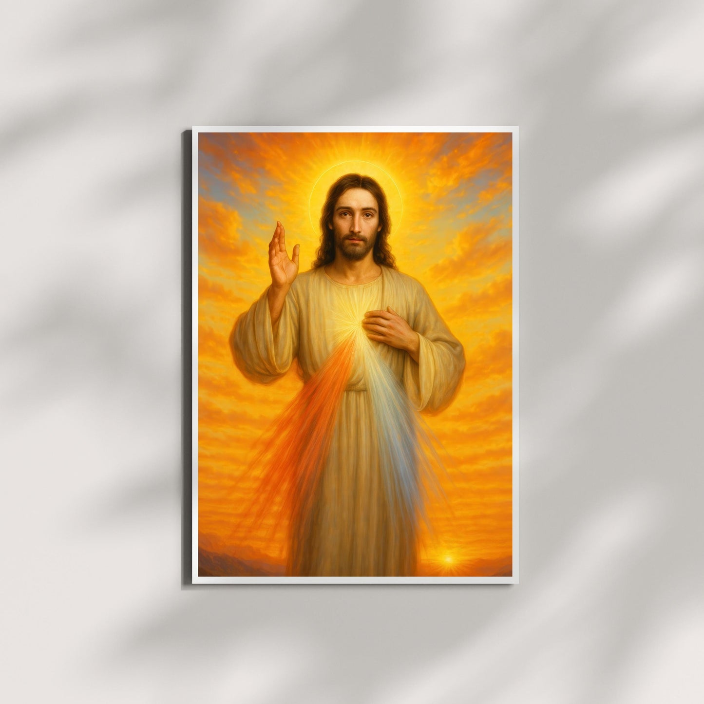 Divine Mercy Jesus Poster: Christian Wall Art Sunrise Poster ⬇️ Digital Download
