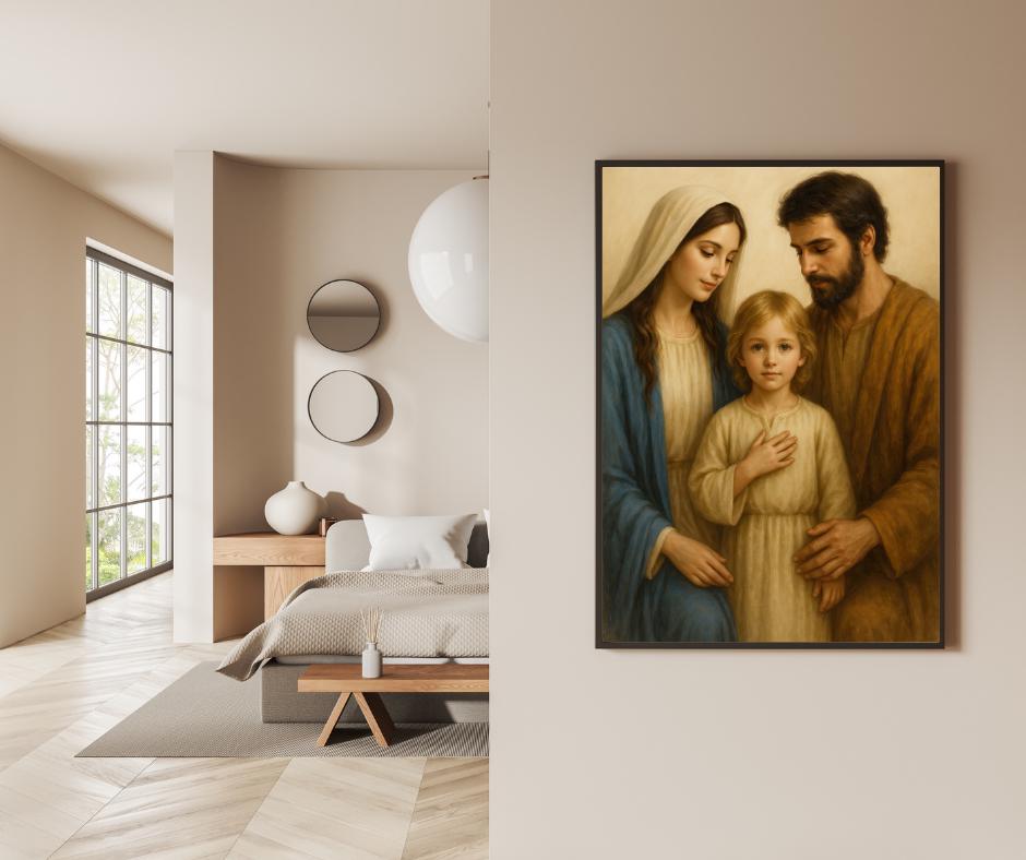 Holy Family Art Print: Catholic Christian Wall Art Home Decor ⬇️ Digital Download