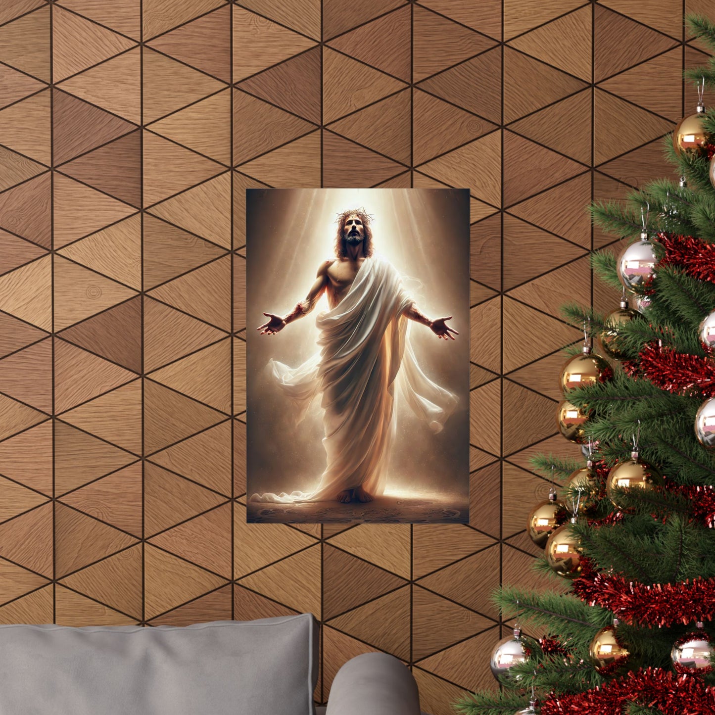 Risen Christ Digital Poster Print | Glorious Resurrection of Jesus Wall Art | Christian Easter Home Decor | Religious Spiritual Artwork