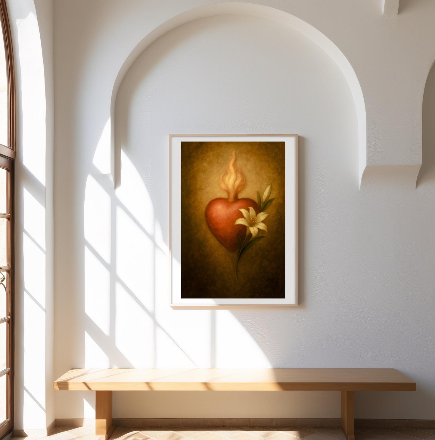 Saint Joseph Sacred Heart Print: Catholic Christian Wall Art Home Decor ⬇️ Digital Download