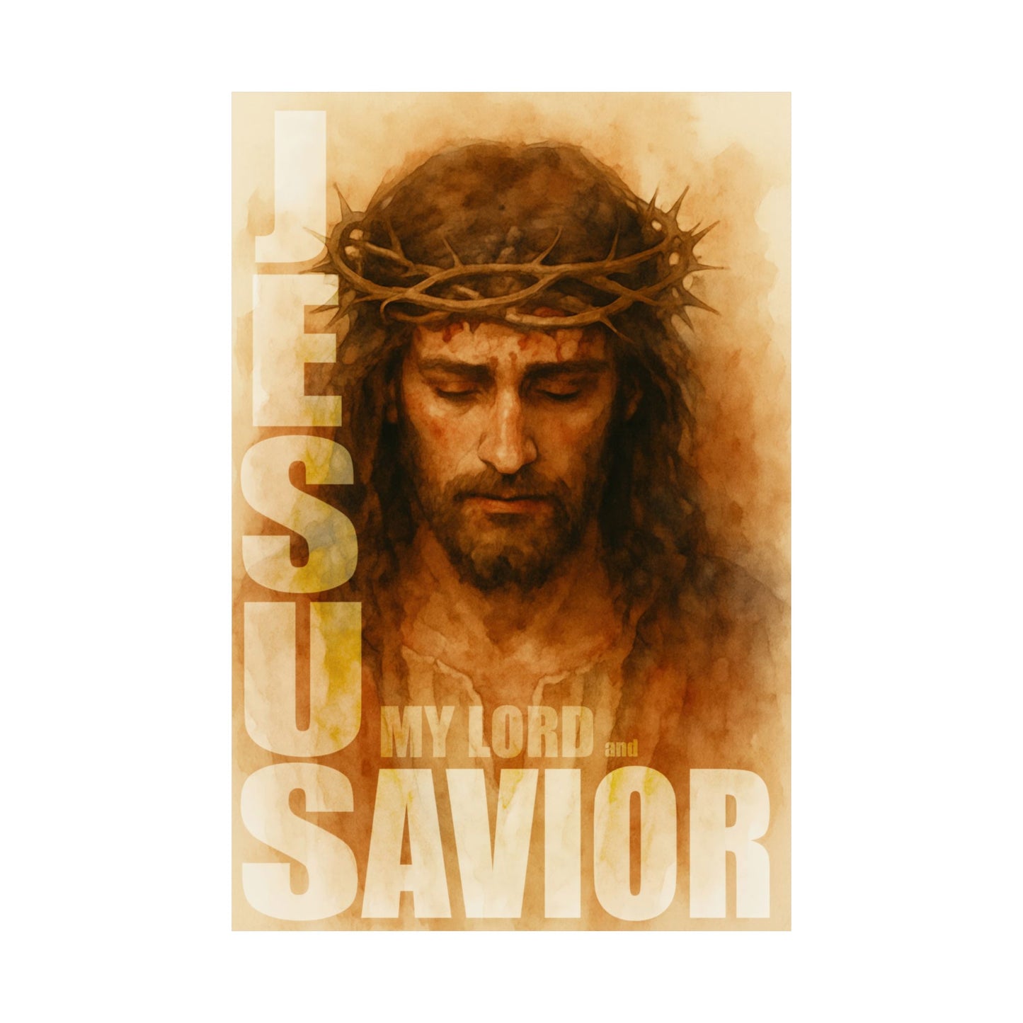 Christian Wall Art, Matte Vertical Posters, Jesus My Lord and Savior, Inspirational Print, Religious Home Decor, Faith Gifts, Religious