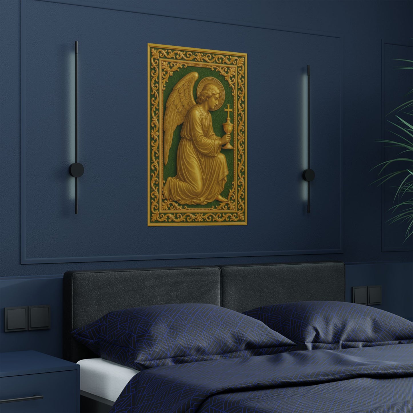Guardian Angel Tabernacle, Religious Art Poster Print, Spiritual Wall Decor, Christian Faith, Inspirational, Home Wall Hanging