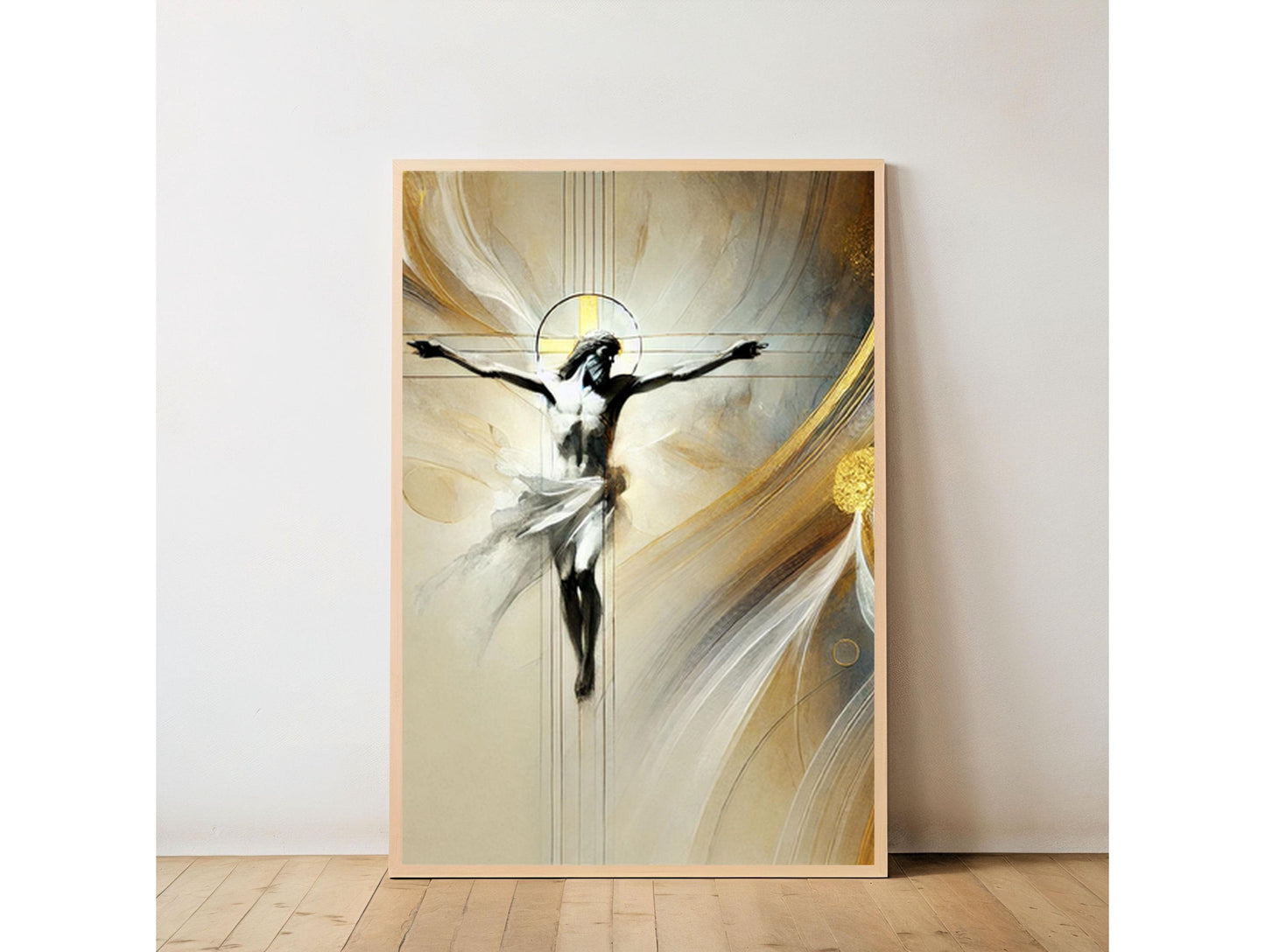 Crucified Savior Art Print: Christian Easter Wall Decor, Christian Wall Art ⬇️ Digital Download