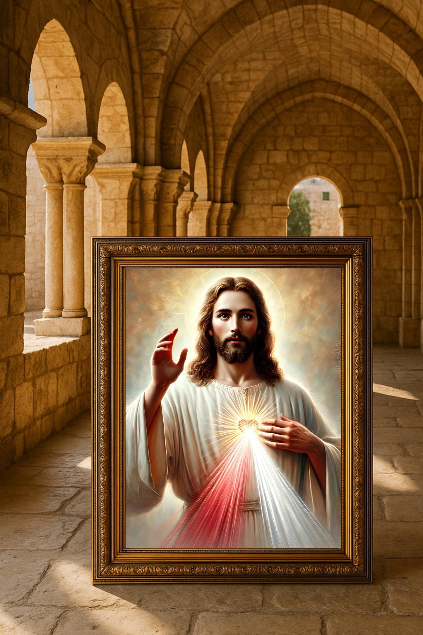 Divine Mercy Jesus Art: Sacred Heart Catholic Christian Wall Art Print ⬇️ Digital Download