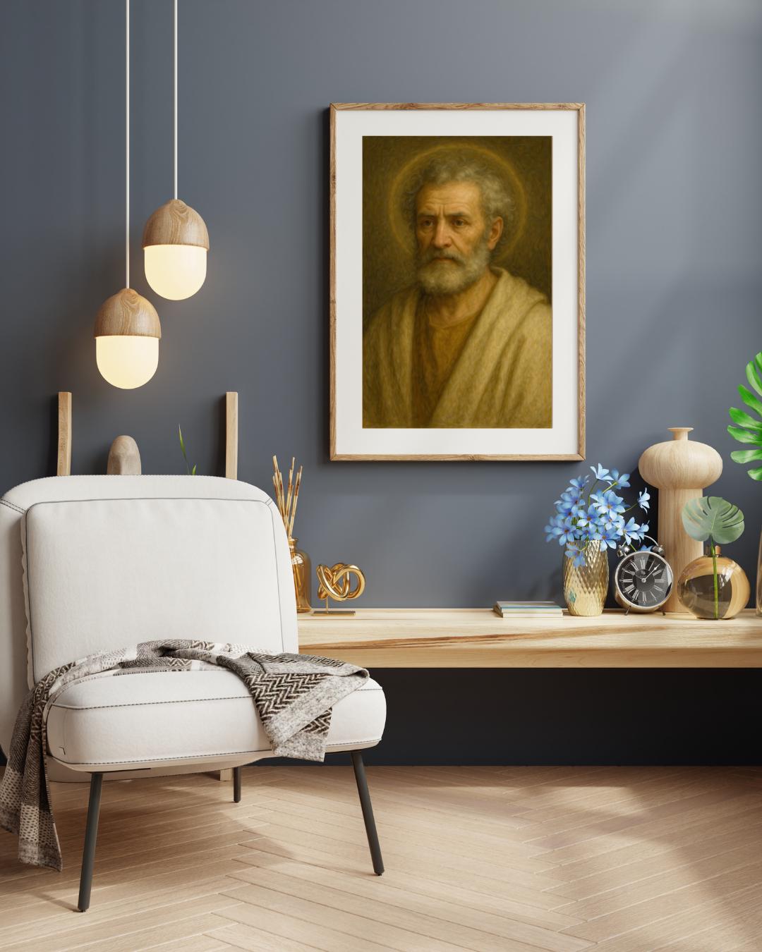 Saint Peter Portrait: Catholic Home Decor, Religious Art ⬇️ Digital Download