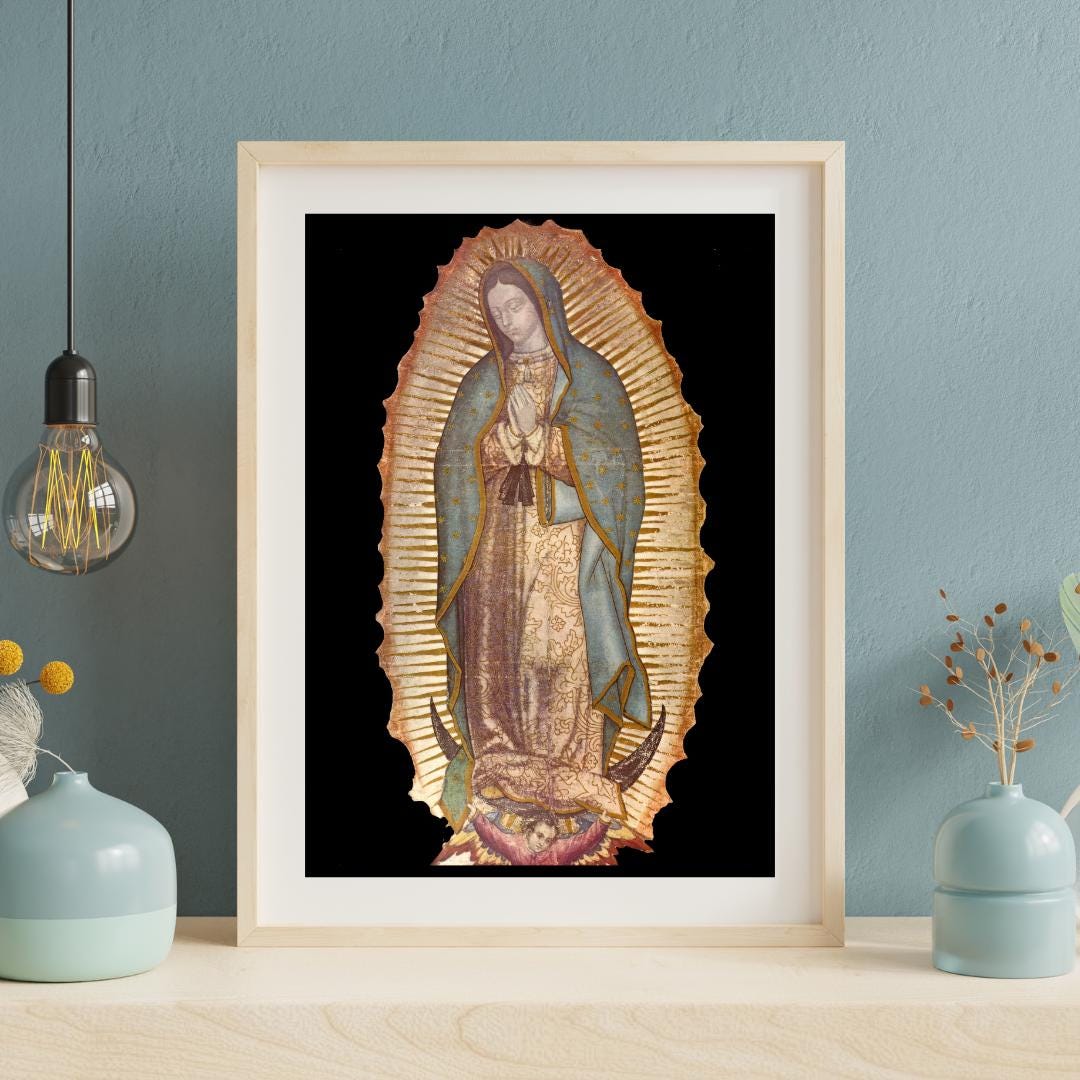 Our Lady of Guadalupe Print: Catholic Home Decor, Christian Wall Art ⬇️ Digital Download