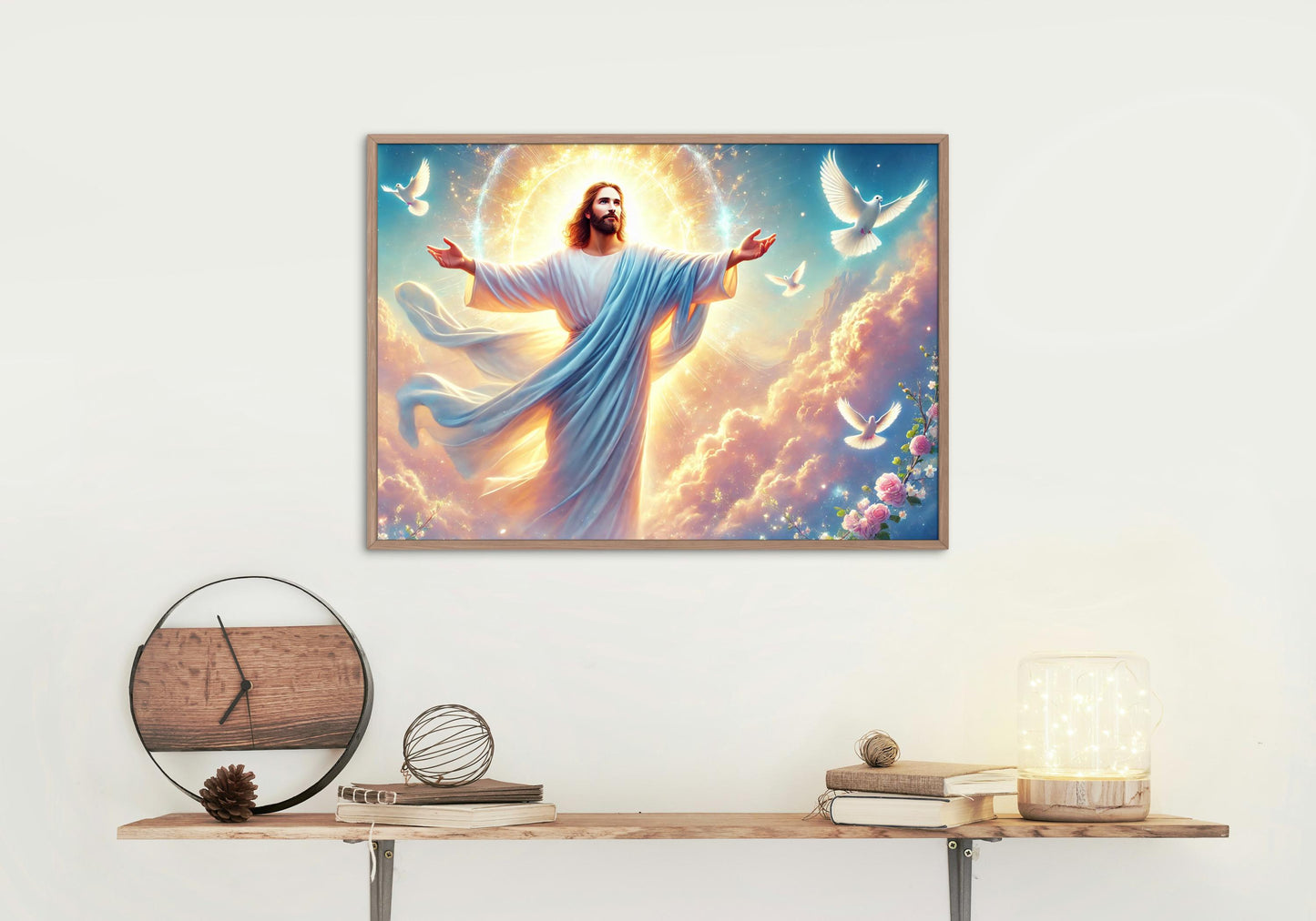 Risen Jesus Art: Christian Easter Wall Decor ⬇️ Digital Download