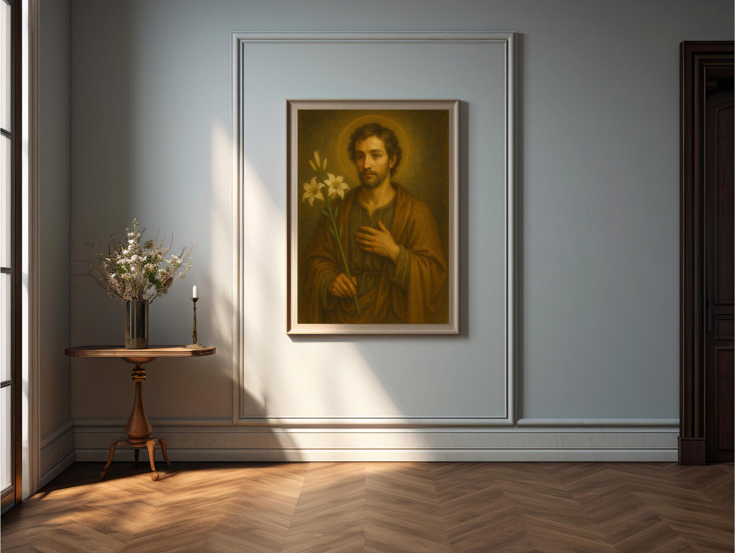 Saint Joseph Printable Portrait: Christian Wall Art Home Decor ⬇️ Digital Download