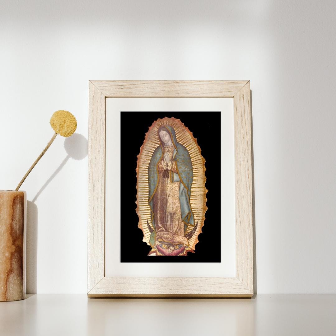 Our Lady of Guadalupe Print: Catholic Home Decor, Christian Wall Art ⬇️ Digital Download