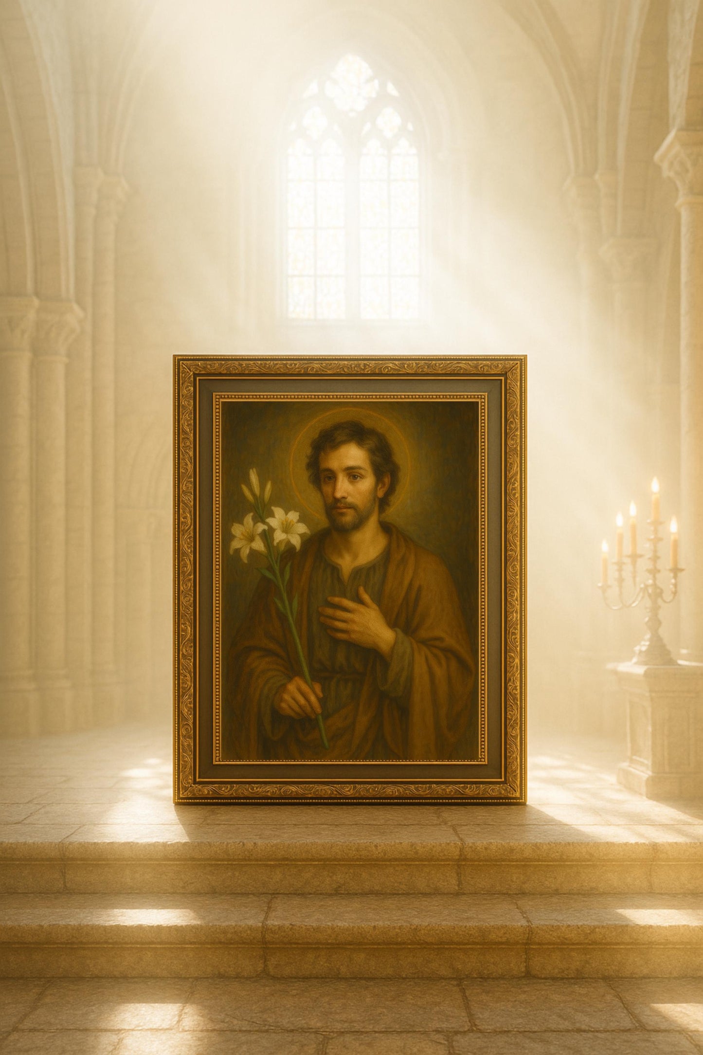 Saint Joseph Printable Portrait: Christian Wall Art Home Decor ⬇️ Digital Download