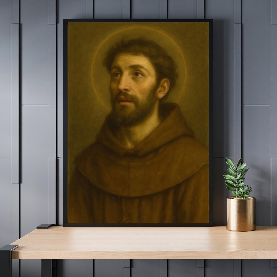 Saint Francis of Assisi Print: Catholic Monastery Style Christian Wall Art ⬇️ Digital Download