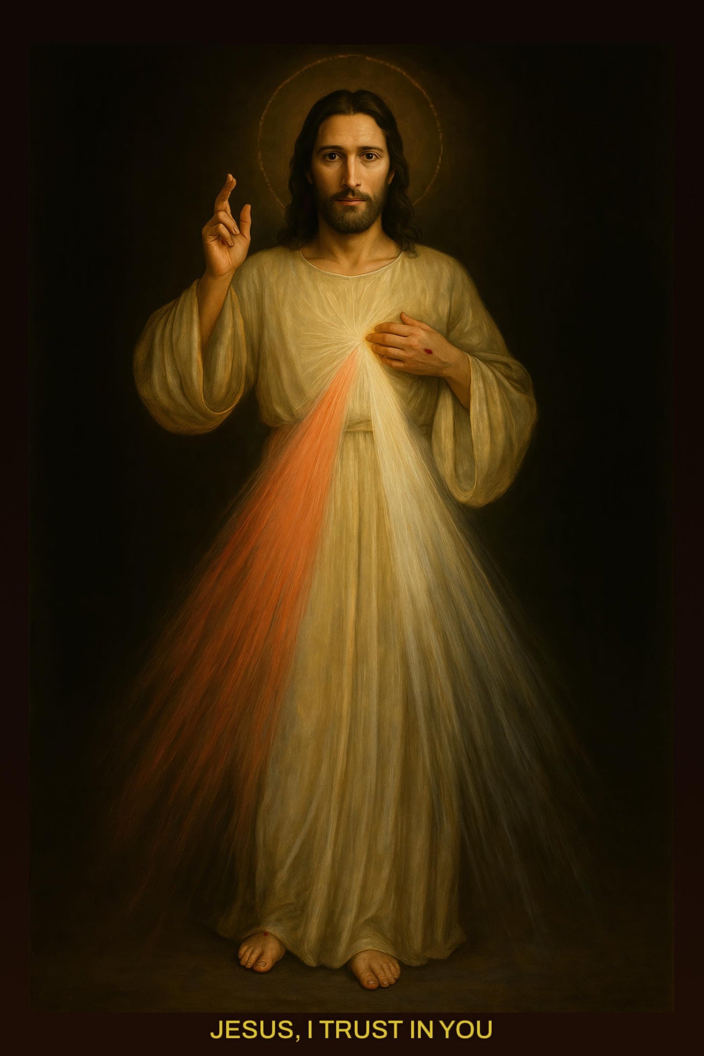 Divine Mercy Jesus Print: Full Length Catholic Christian Wall Art ⬇️ Digital Download