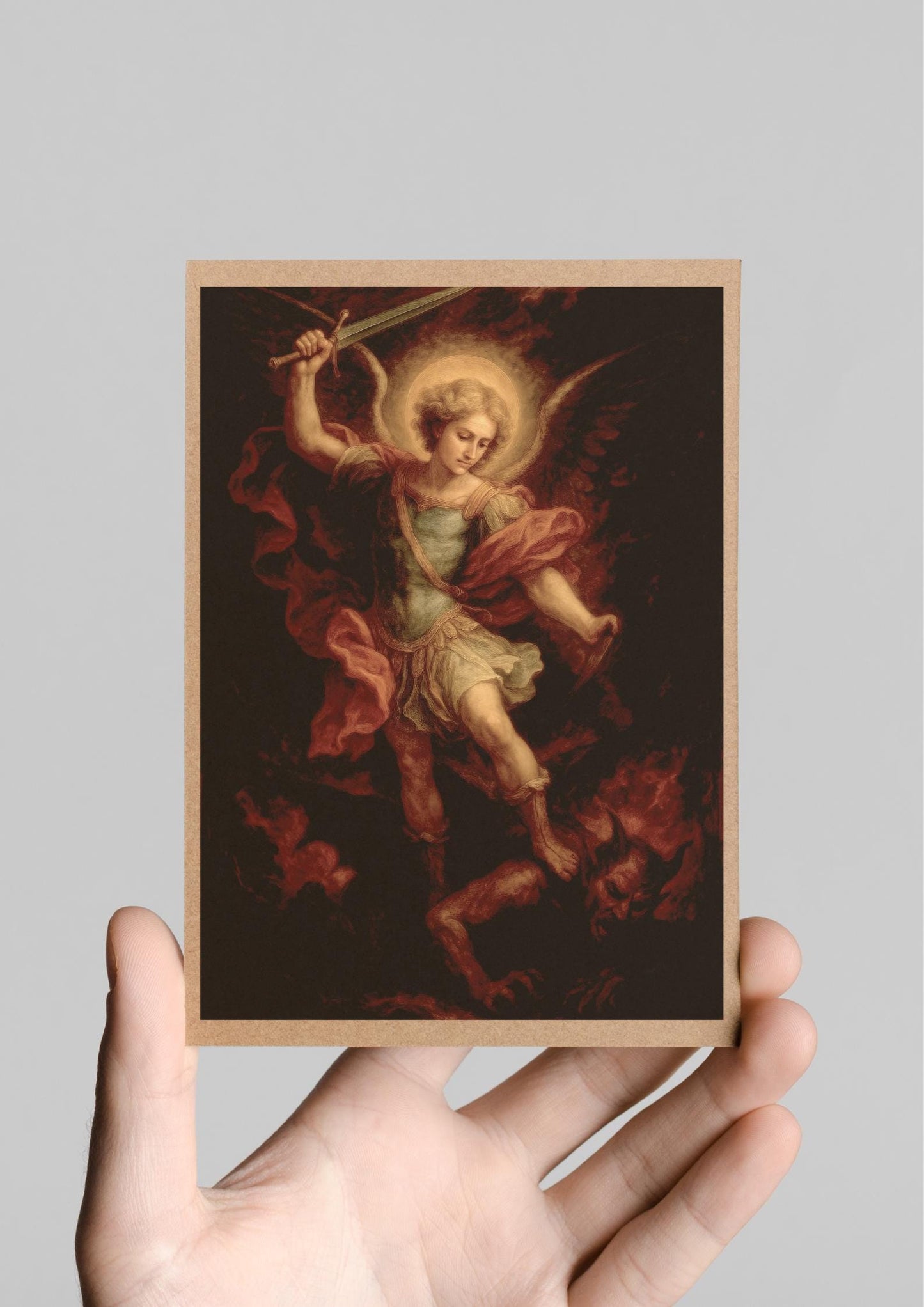 Archangel Michael Print: Catholic Warrior Christian Wall Art ⬇️ Digital Download