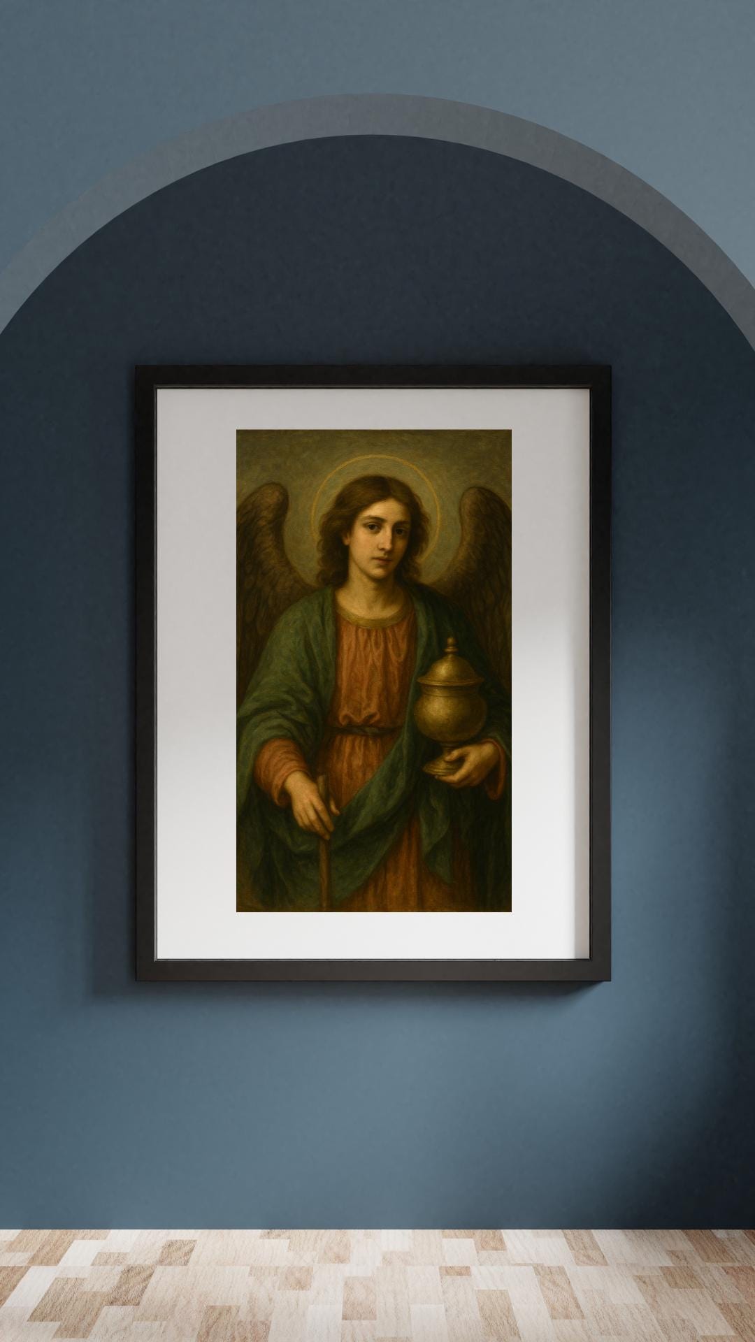 Archangel Raphael Print: Healing Angel Art, Religious Home Decor, Christian Wall Art ⬇️ Digital Download