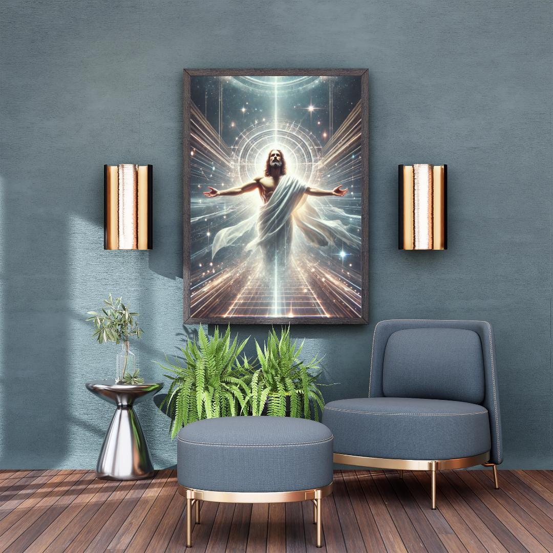 Jesus Risen Art: Easter Wall Decor Christian Wall Art ⬇️ Digital Download