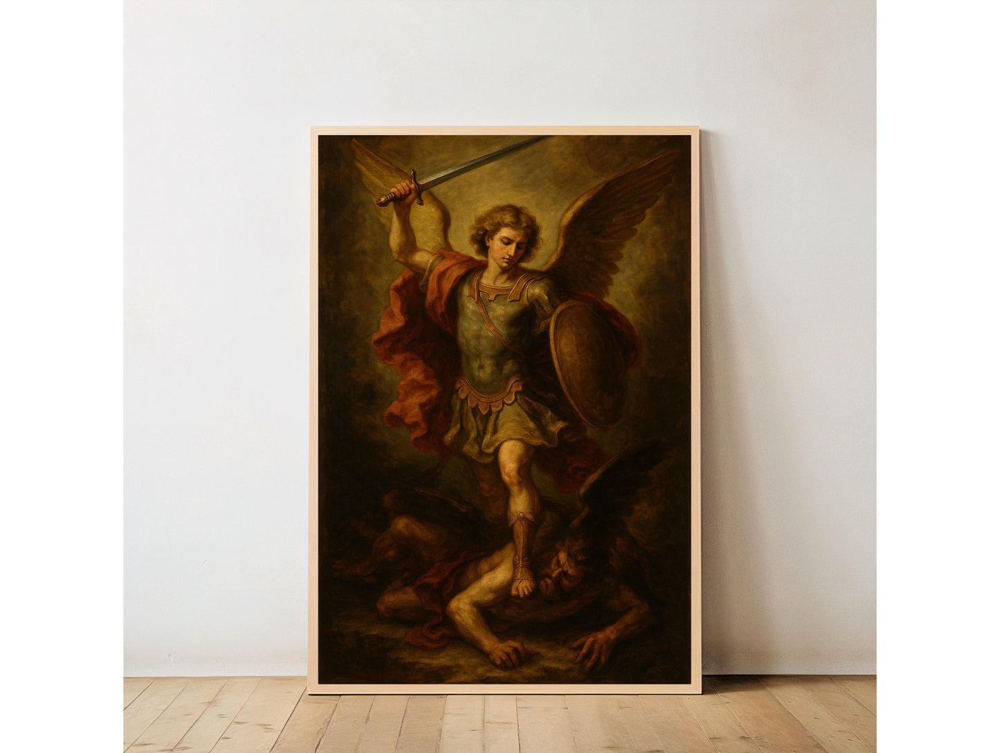 Archangel Michael Print: Angel Warrior Artwork ⬇️ Digital Download