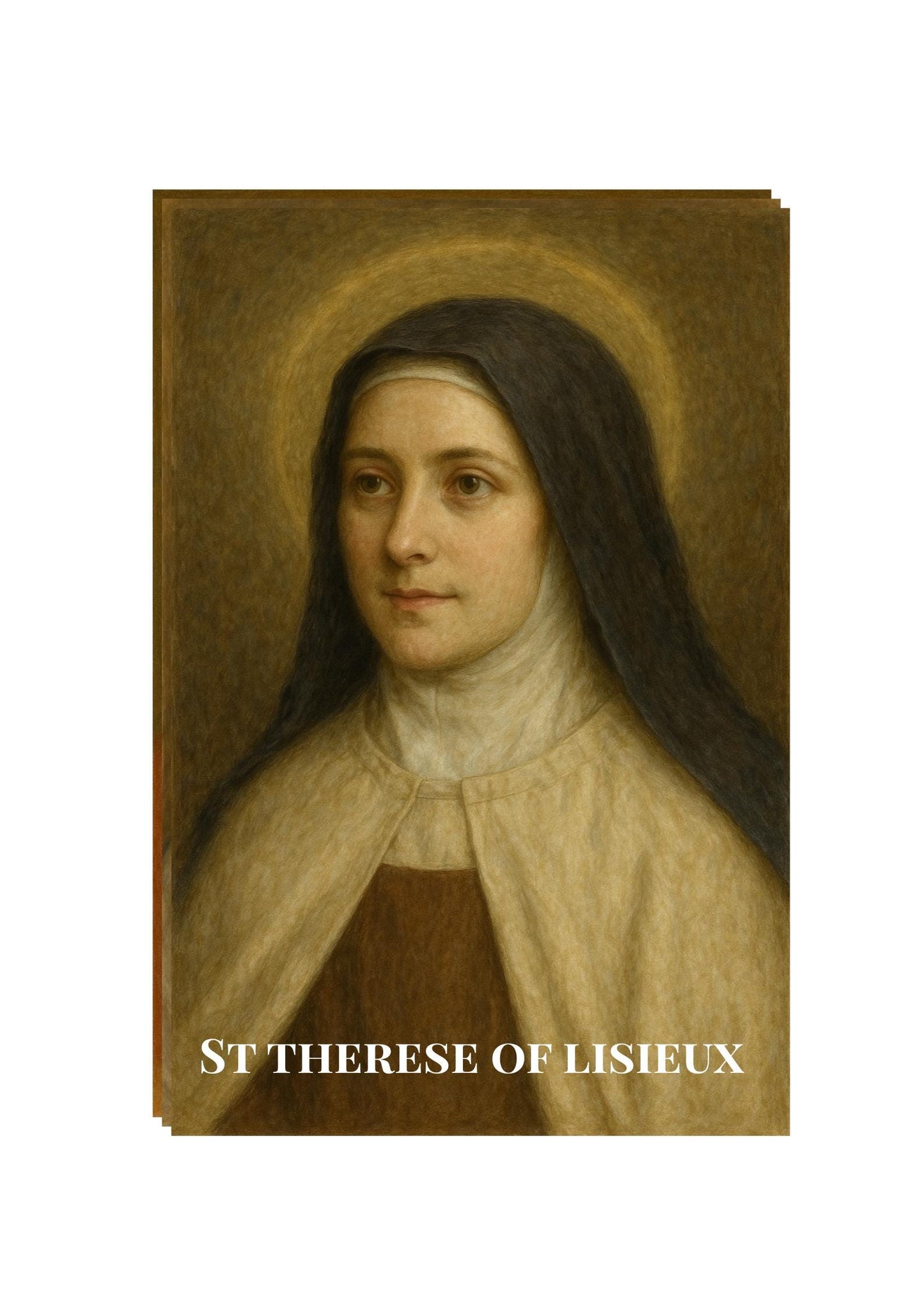 Saint Thérèse of Lisieux Portrait: Catholic Christian Wall Art ⬇️ Digital Download