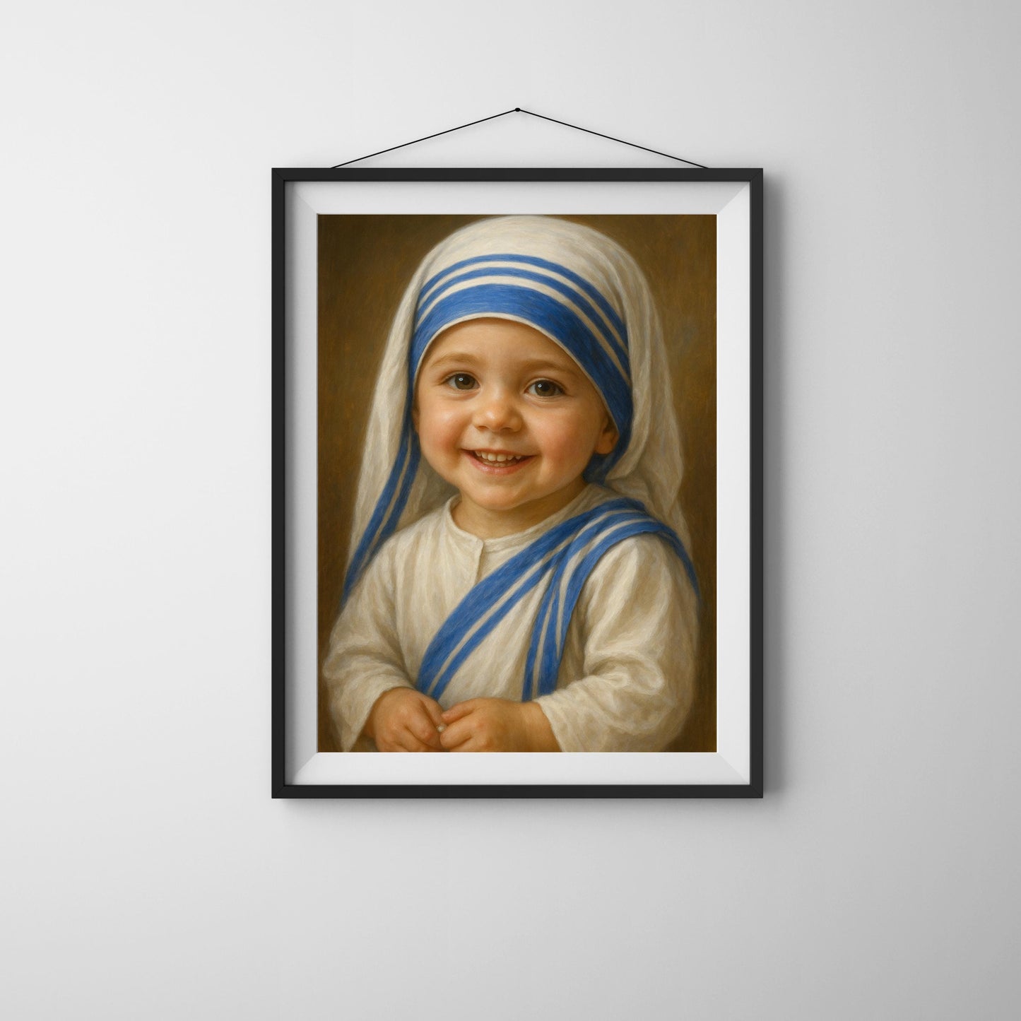 Saint Teresa Art Print: Baby Saint Teresa of Calcutta Catholic Nursery Art, Baptism, Baby Shower Gift ⬇️ Digital Download
