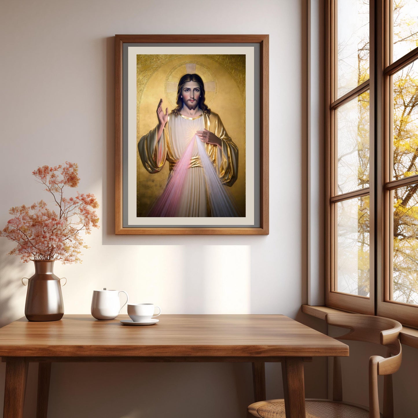 Divine Mercy Jesus Art: Catholic Sacred Heart Icon, Christian Wall Decor ⬇️ Digital Download