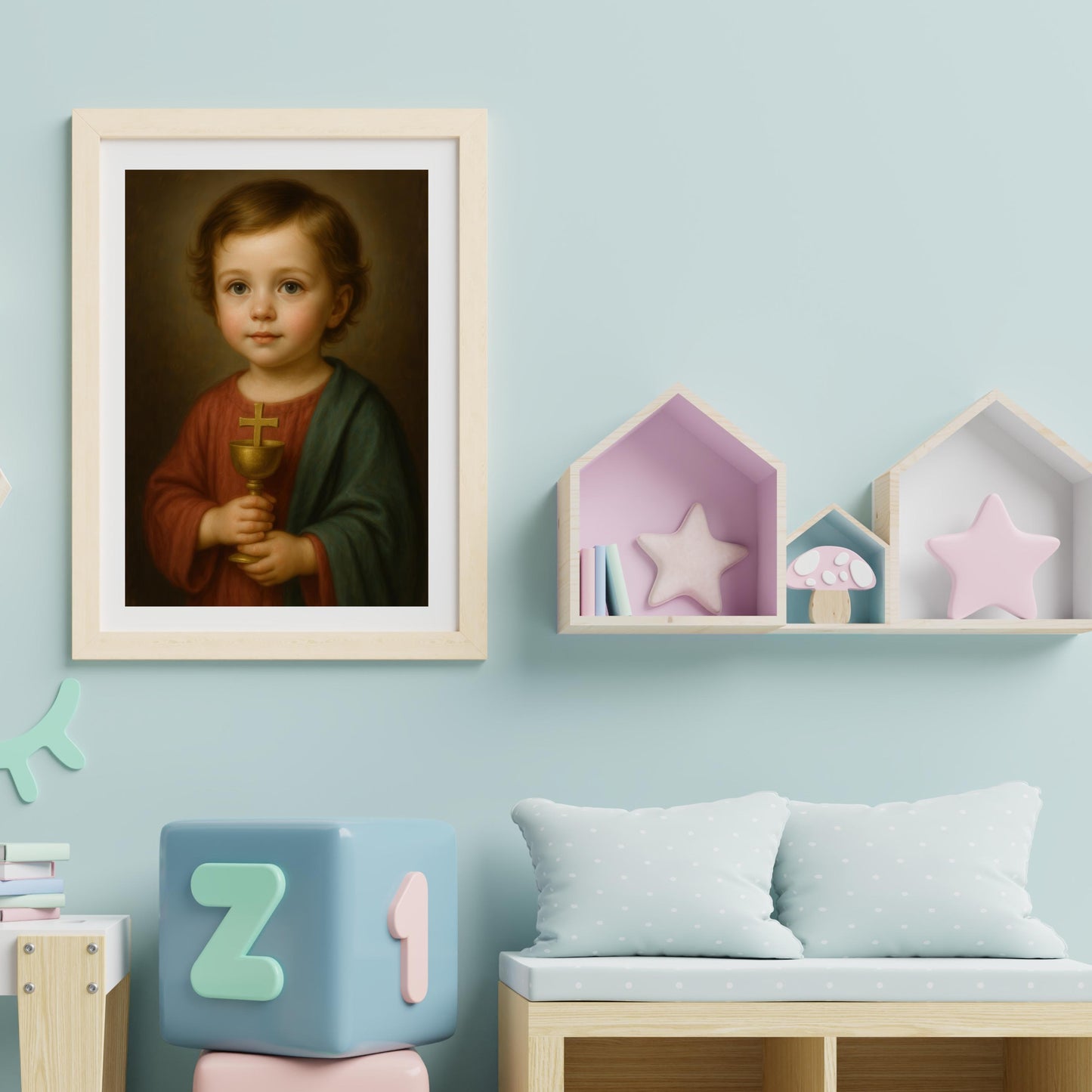 Saint John Print: Baby Saint John the Apostle Catholic Nursery Decor, Baptism Gift, Faith Family Home Decor ⬇️ Digital Download