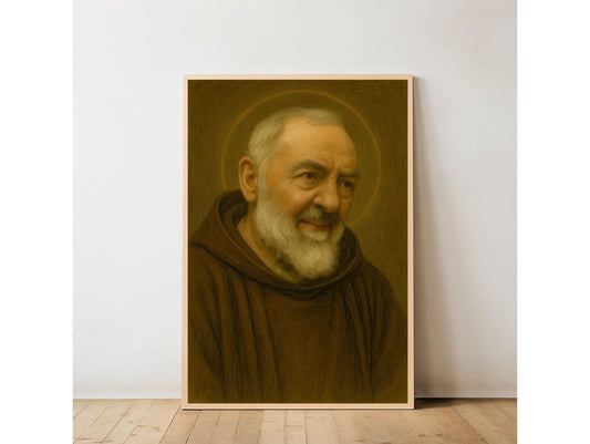 Saint Padre Pio Portrait: Catholic Home Decor, Christian Wall Art ⬇️ Digital Download