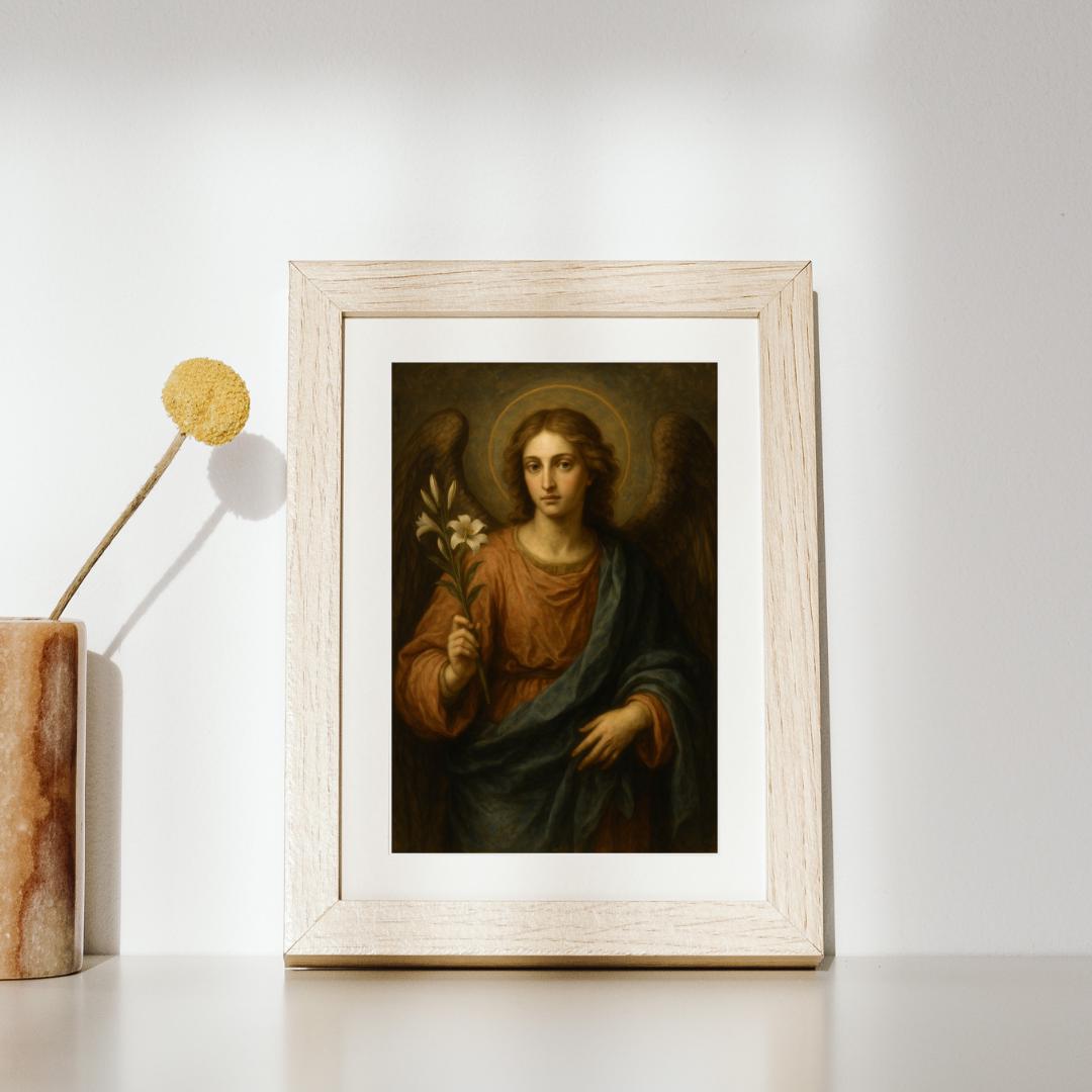 Archangel Gabriel Print: Catholic Annunciation Christian Wall Art ⬇️ Digital Download