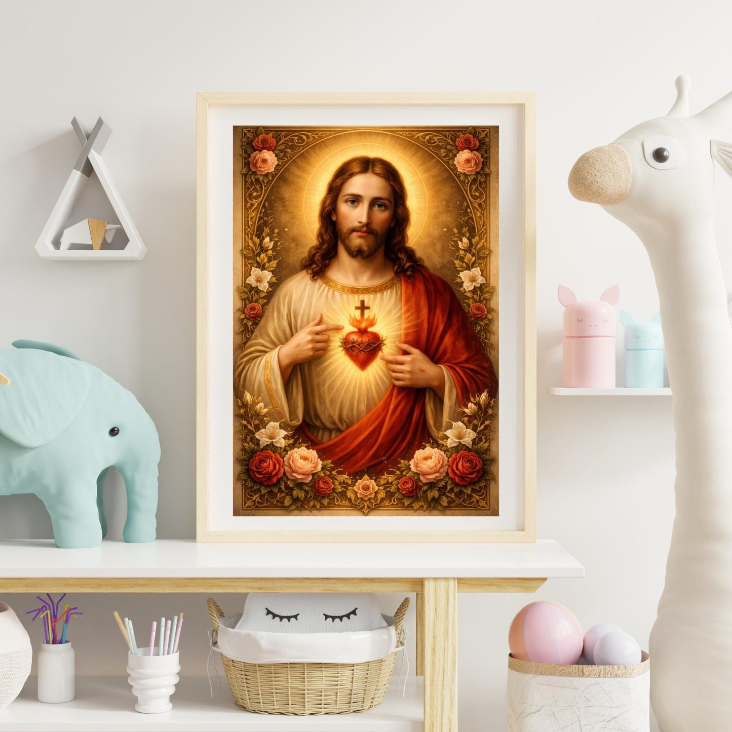 Sacred Heart of Jesus Printable Wall Art: Traditional Catholic Devotional ⬇️ Digital Download