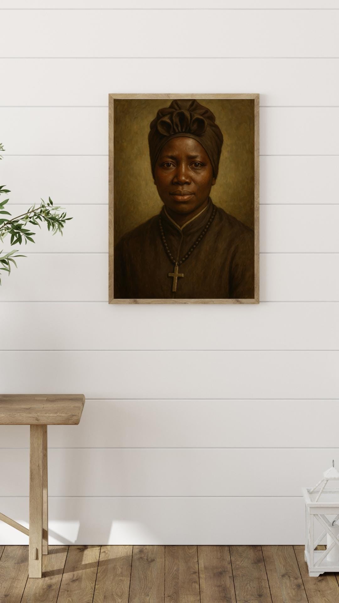 Saint Bakhita Portrait: Catholic Christian Wall Art, Christian Home Decor ⬇️ Digital Download